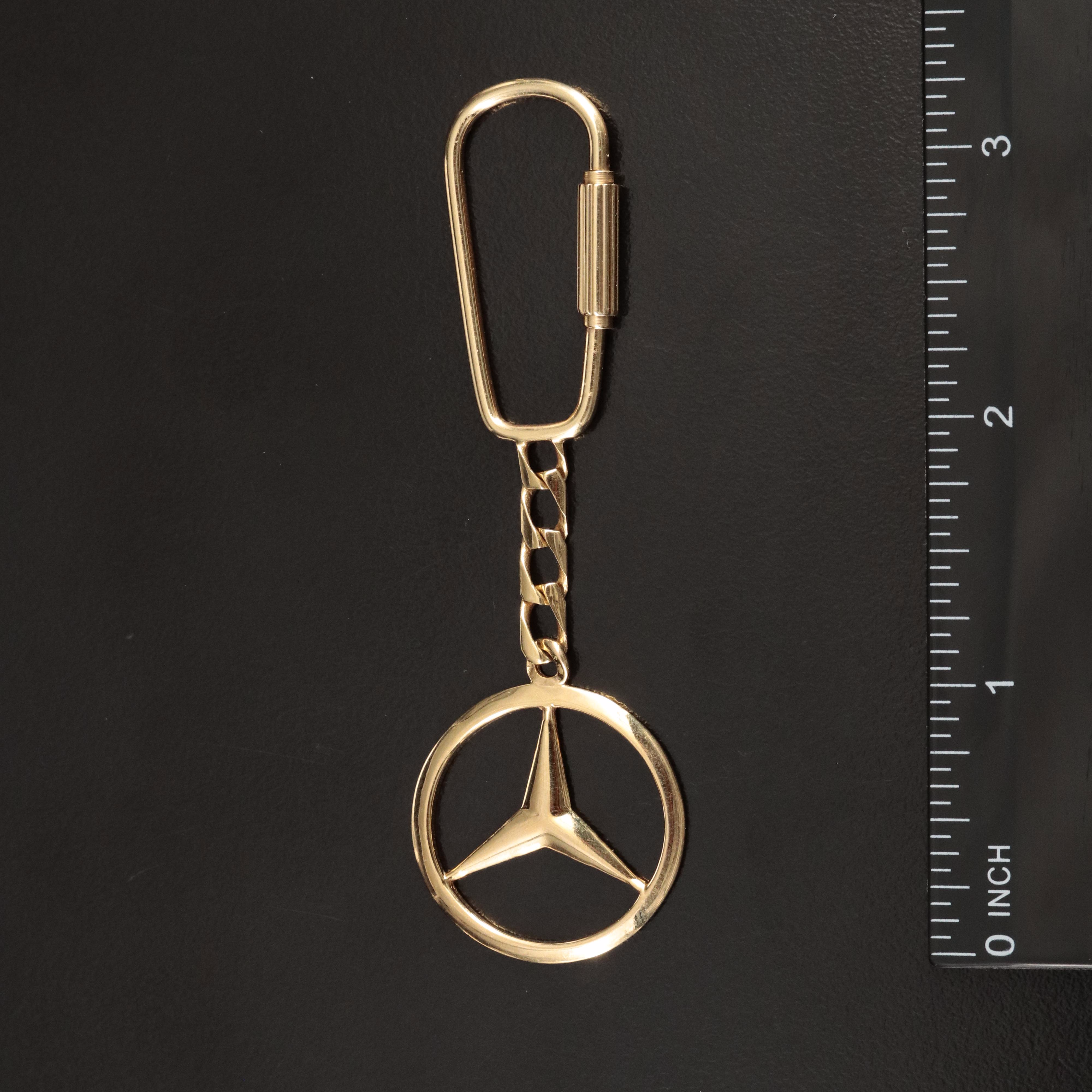 14K Yellow Gold Mercedes Benz Key Holder