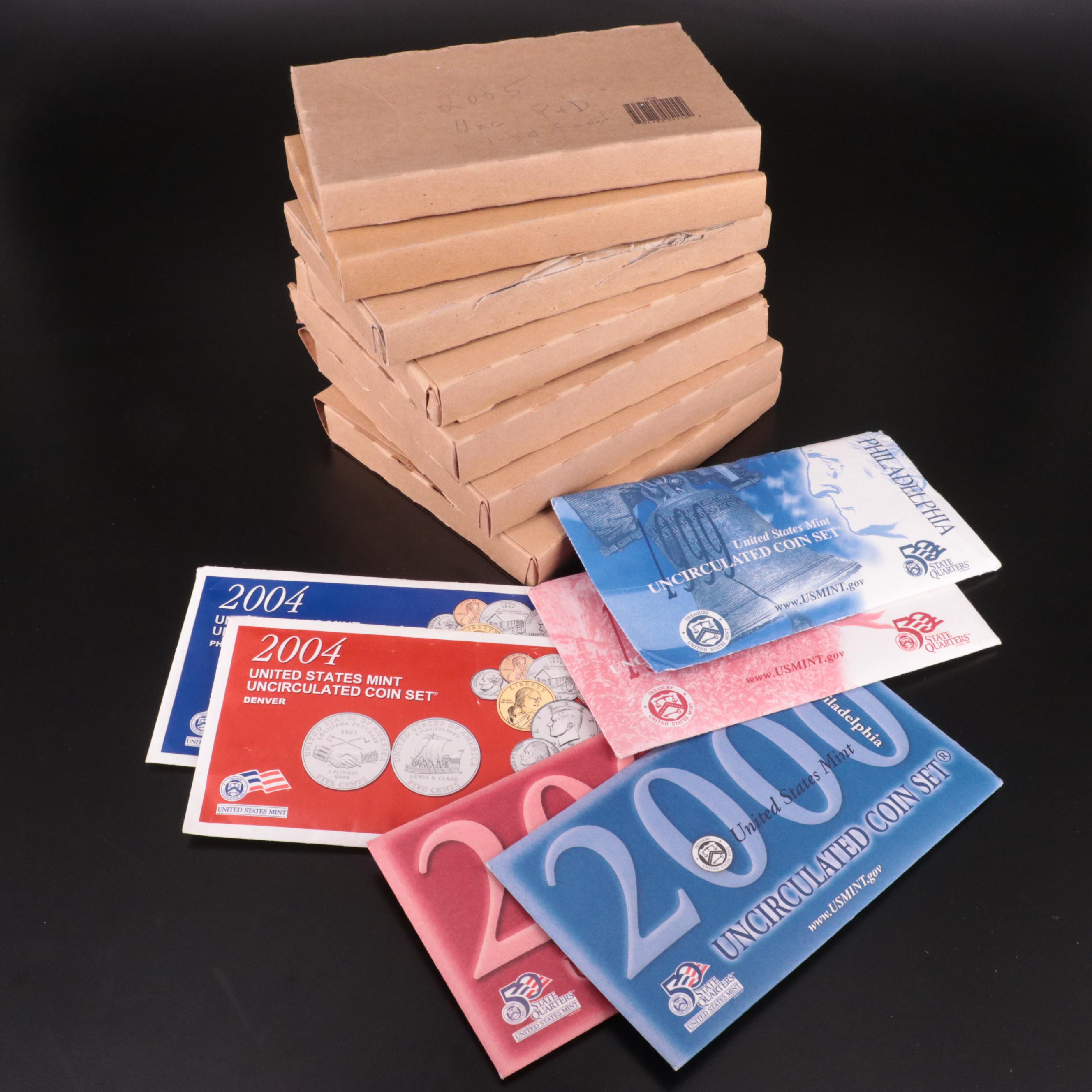 Ten Different U.S. Mint Uncirculated Proof Coin Sets