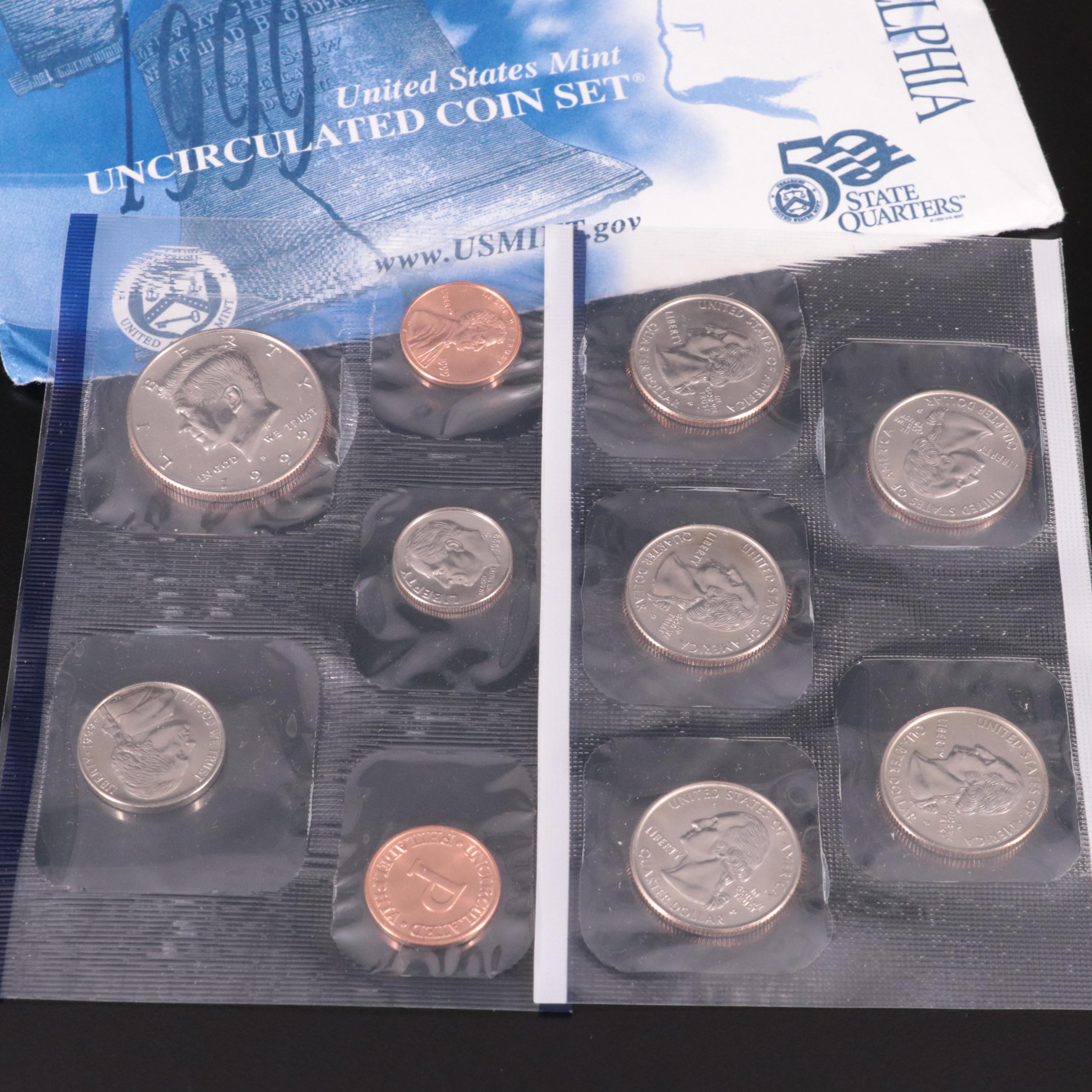 Ten Different U.S. Mint Uncirculated Proof Coin Sets