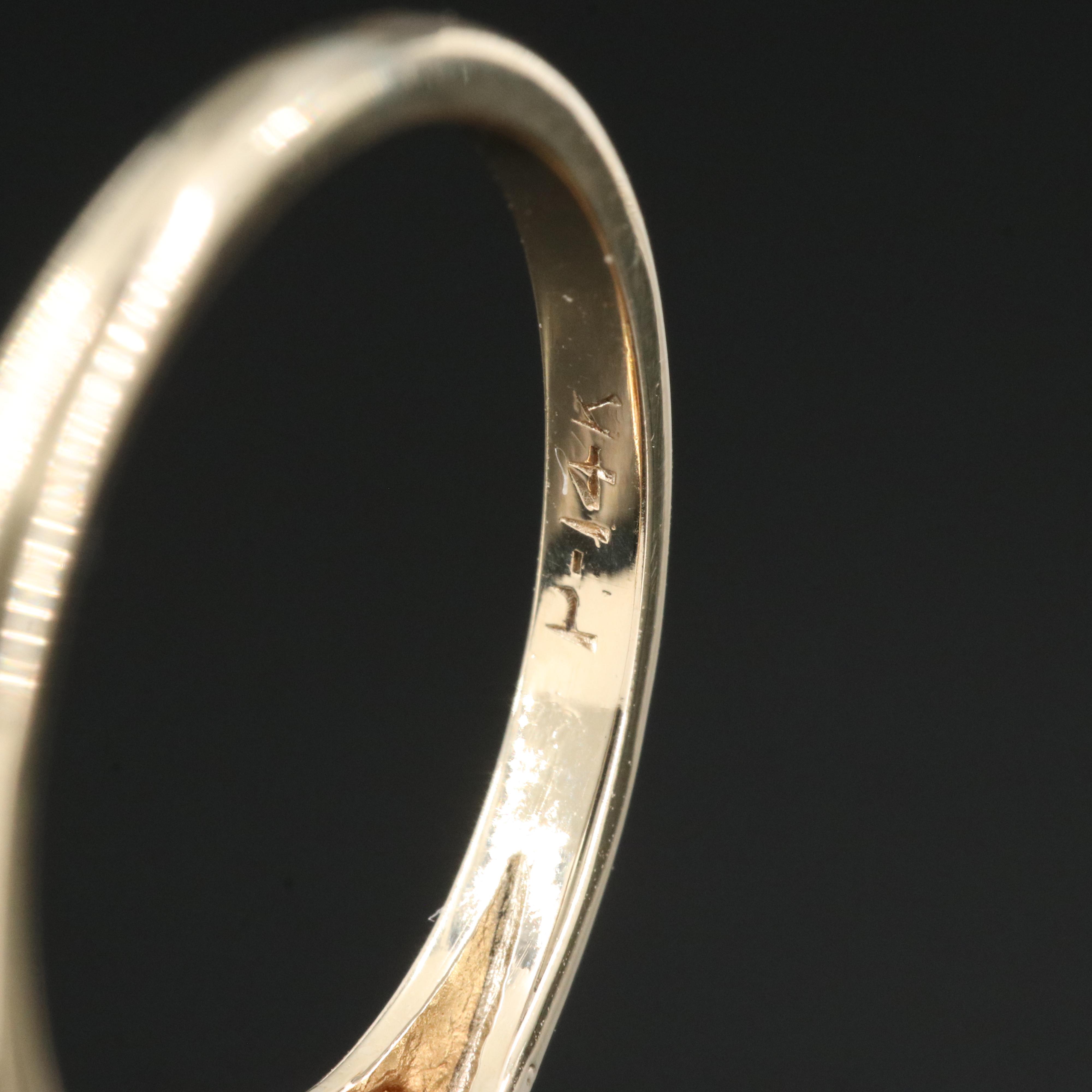 14K Zircon Floral Ring