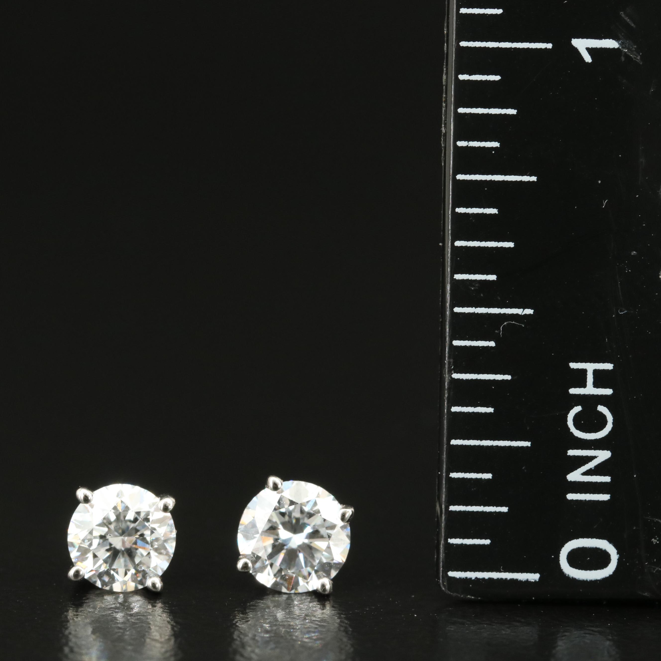 14K 1.06 CTW Lab Grown Diamond Stud Earrings