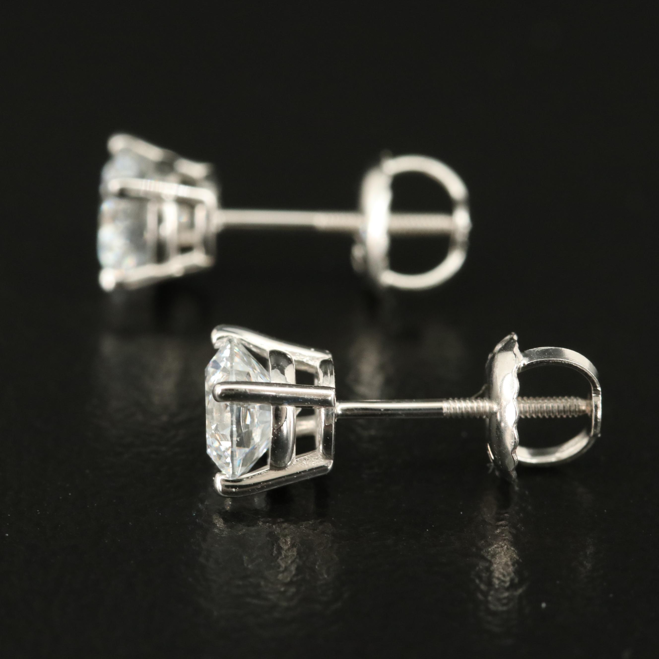 14K 1.06 CTW Lab Grown Diamond Stud Earrings