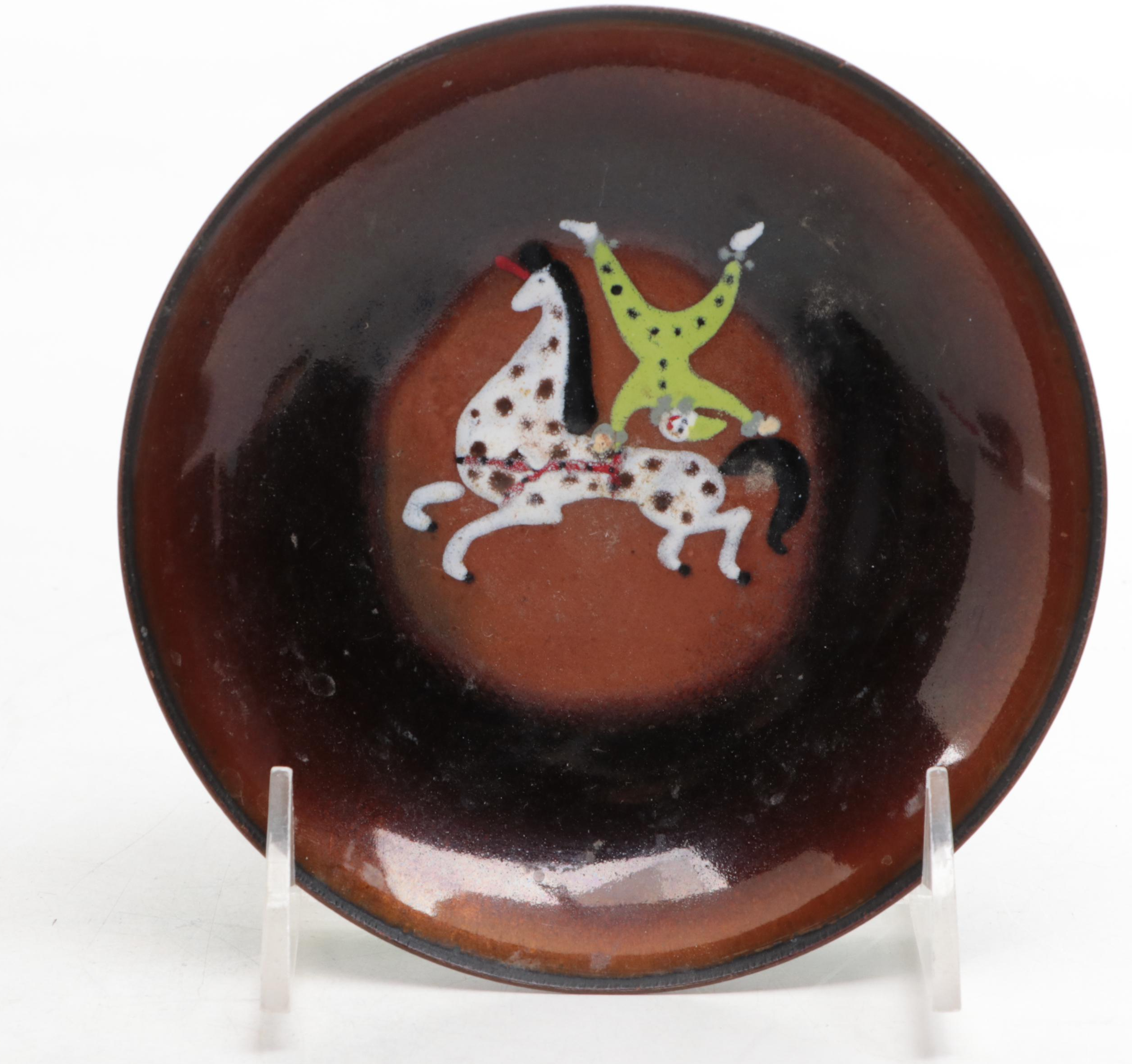 Annemarie Davidson with Other Enamel Dishes and Decor, Mid to Late 20th Century