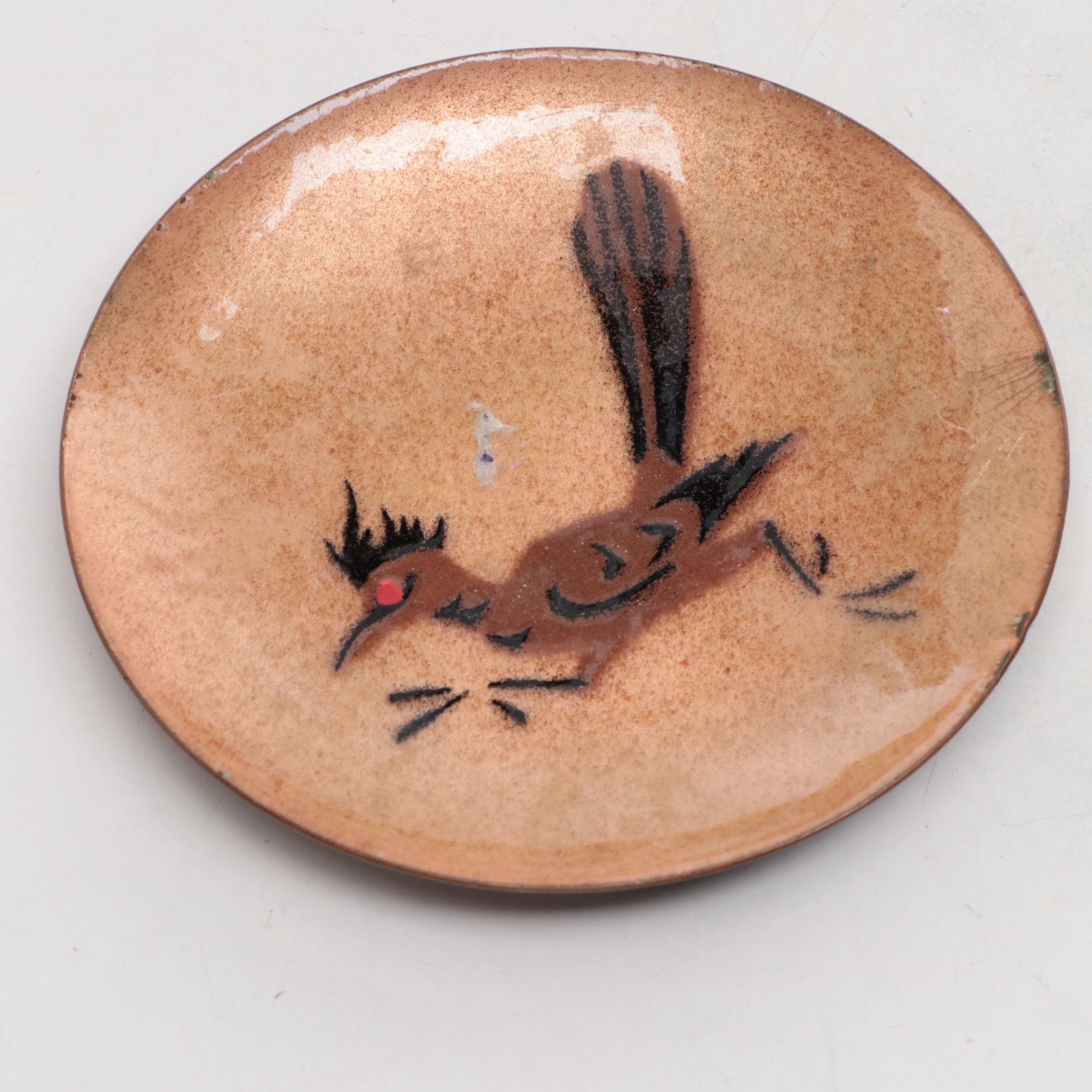 Annemarie Davidson with Other Enamel Dishes and Decor, Mid to Late 20th Century