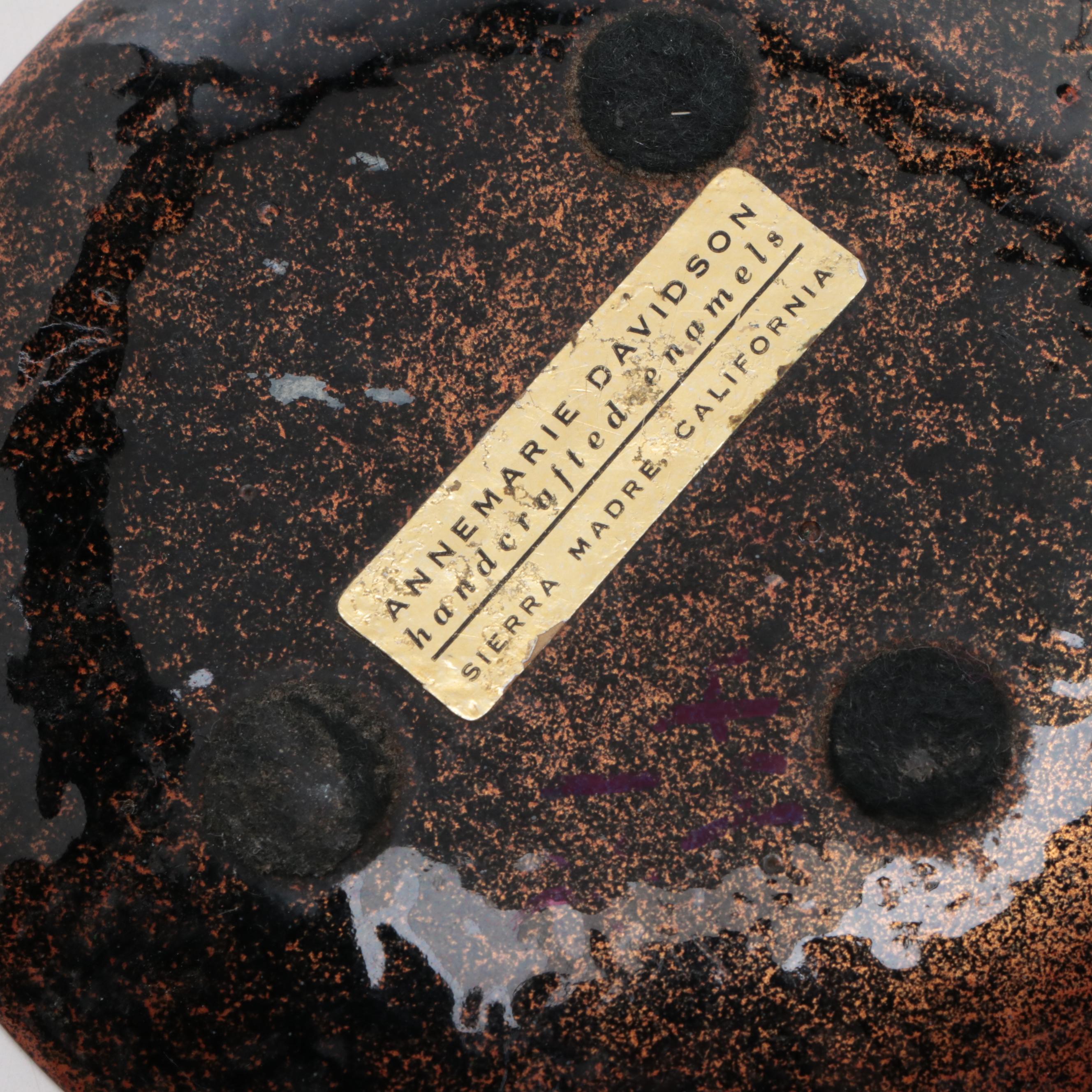 Annemarie Davidson with Other Enamel Dishes and Decor, Mid to Late 20th Century