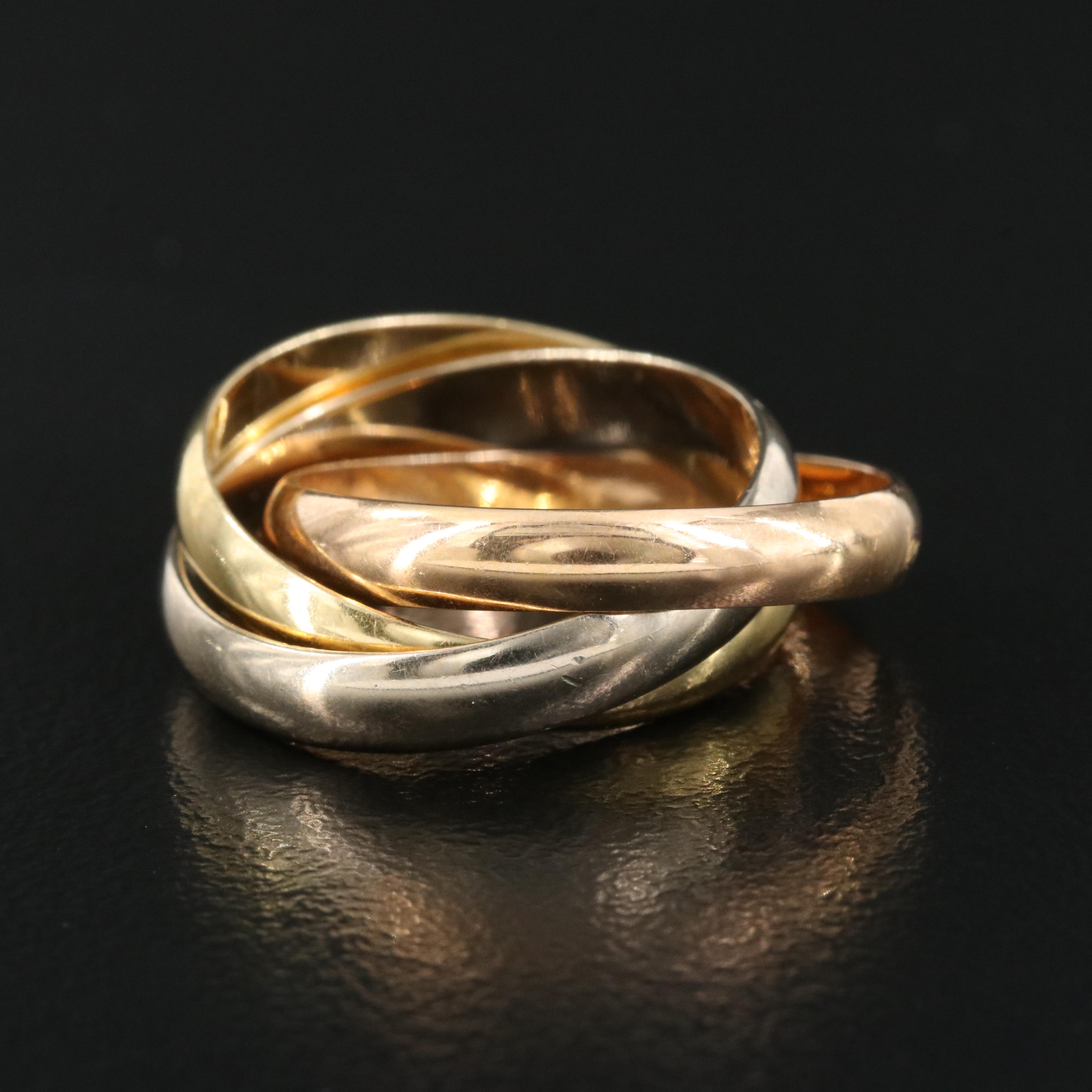 Cartier 18K Tri-Color Classic Les Must® de Cartier Trinity Ring