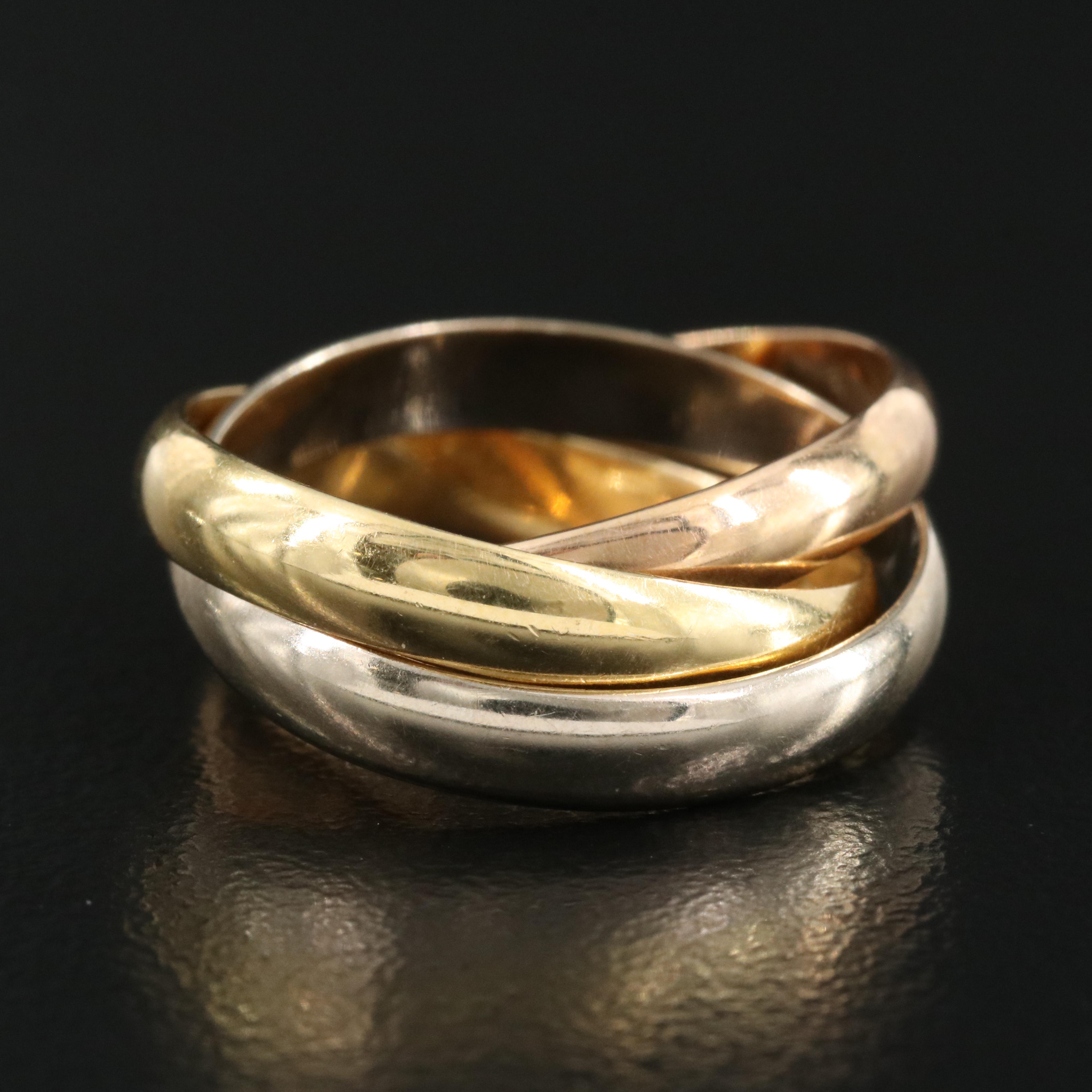 Cartier 18K Tri-Color Classic Les Must® de Cartier Trinity Ring