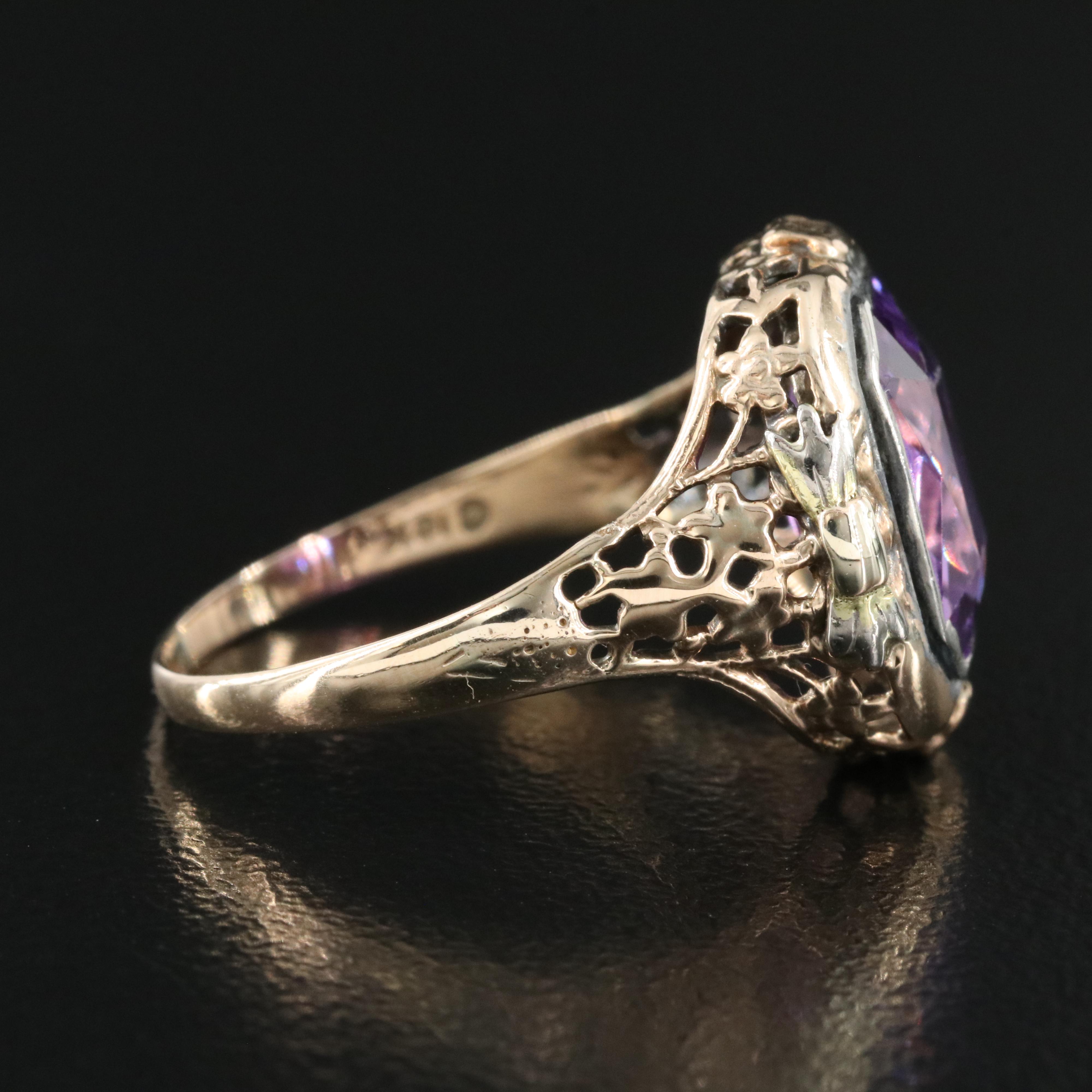 Vintage 10K Sapphire Ring