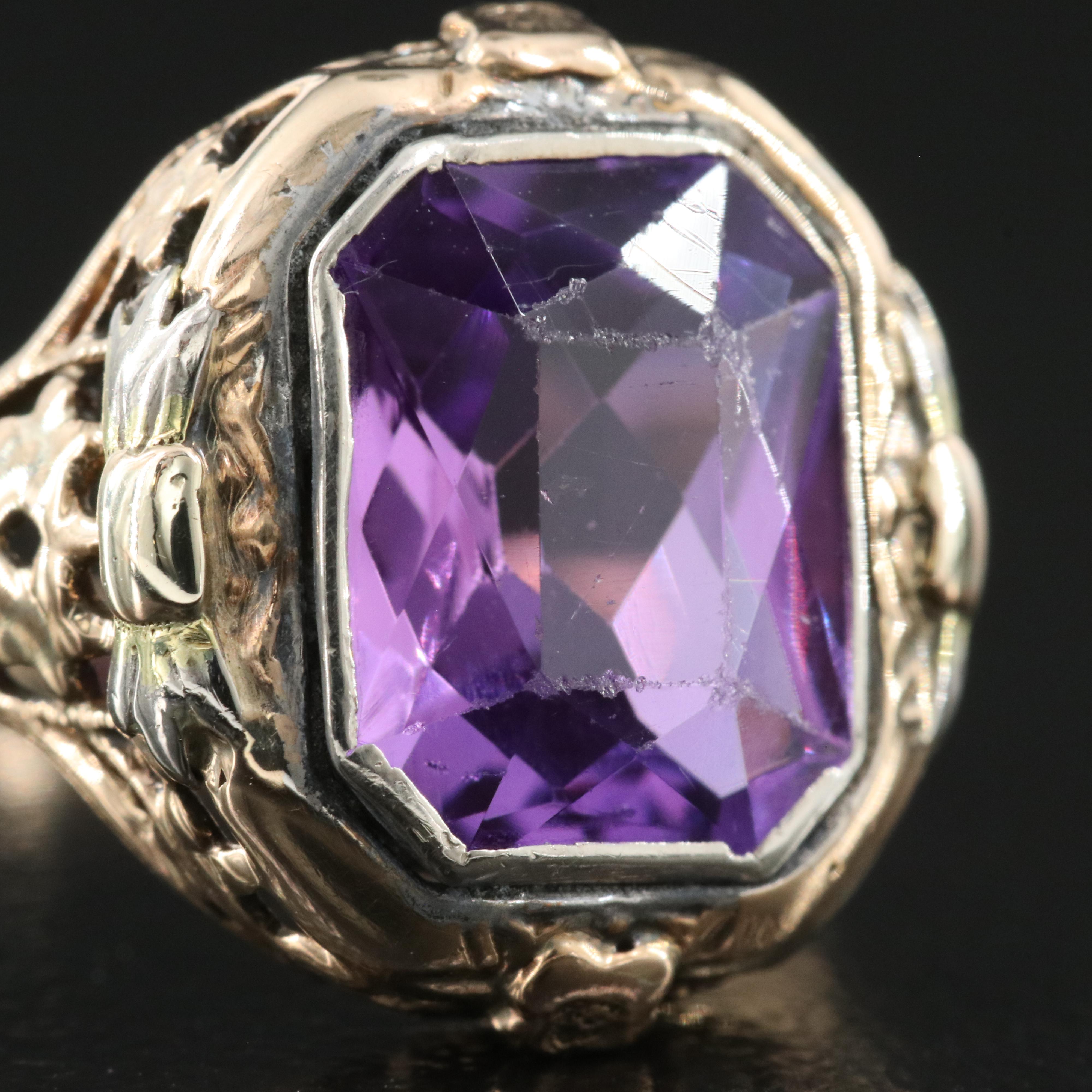 Vintage 10K Sapphire Ring