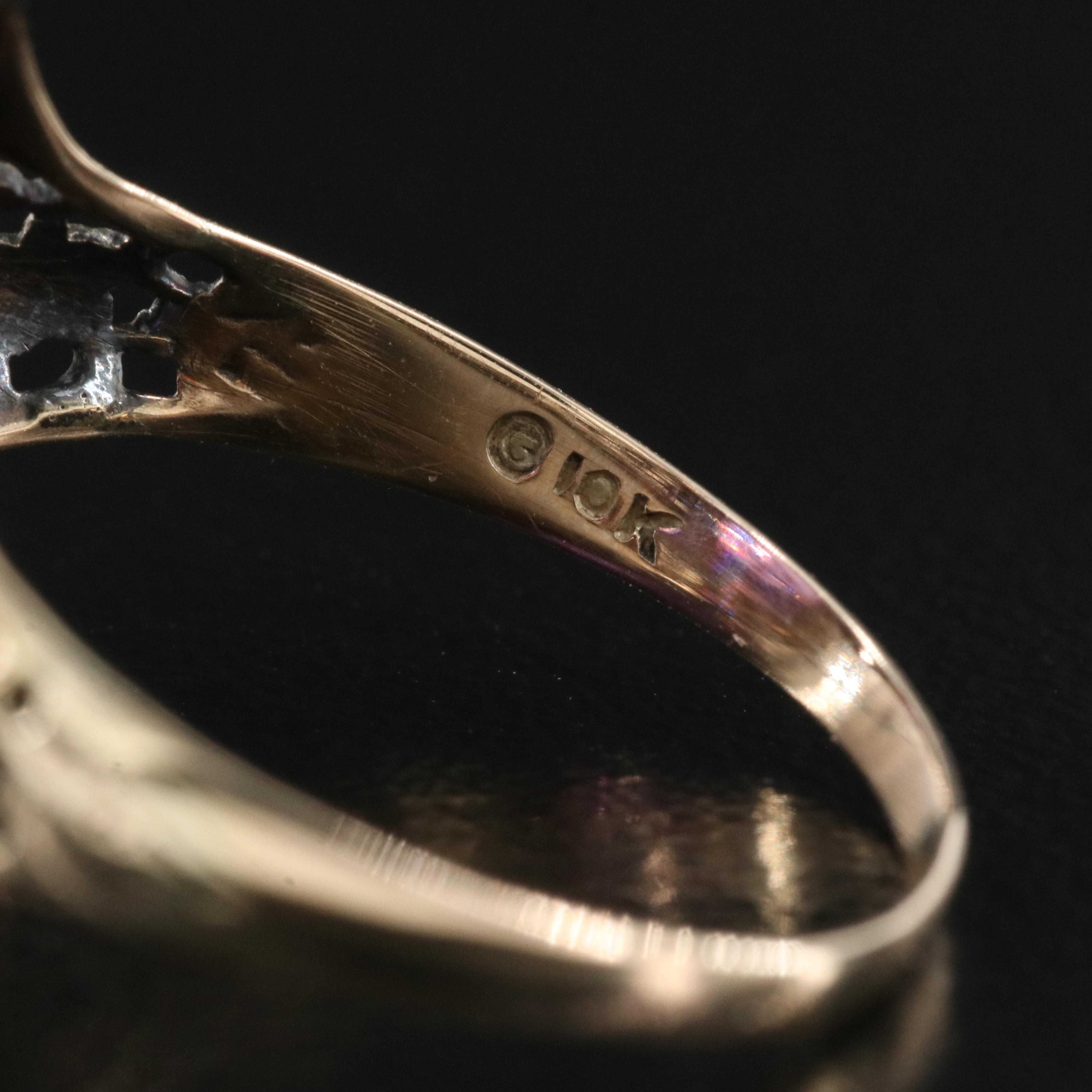 Vintage 10K Sapphire Ring