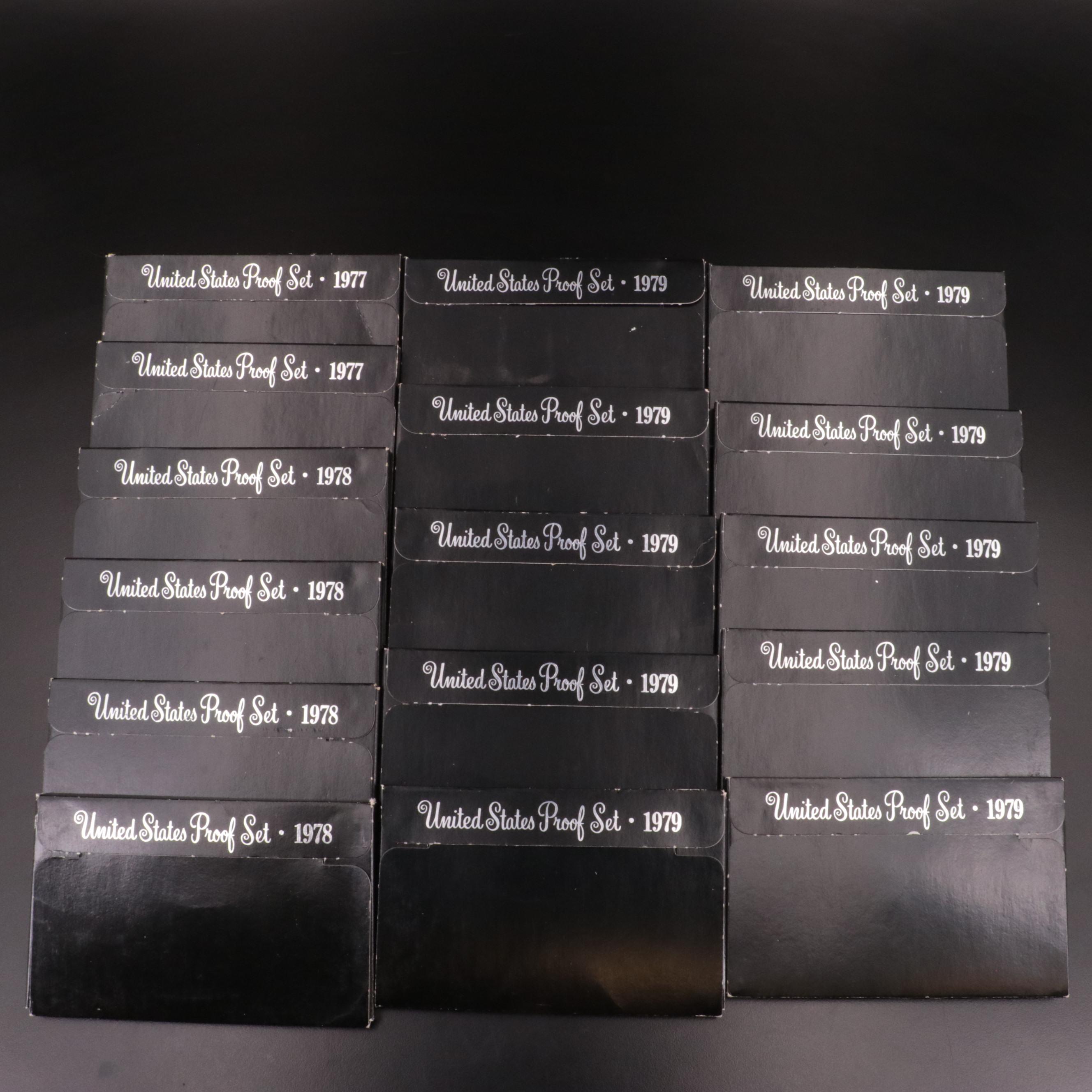 Sixteen U.S. Mint Proof Sets, 1970s