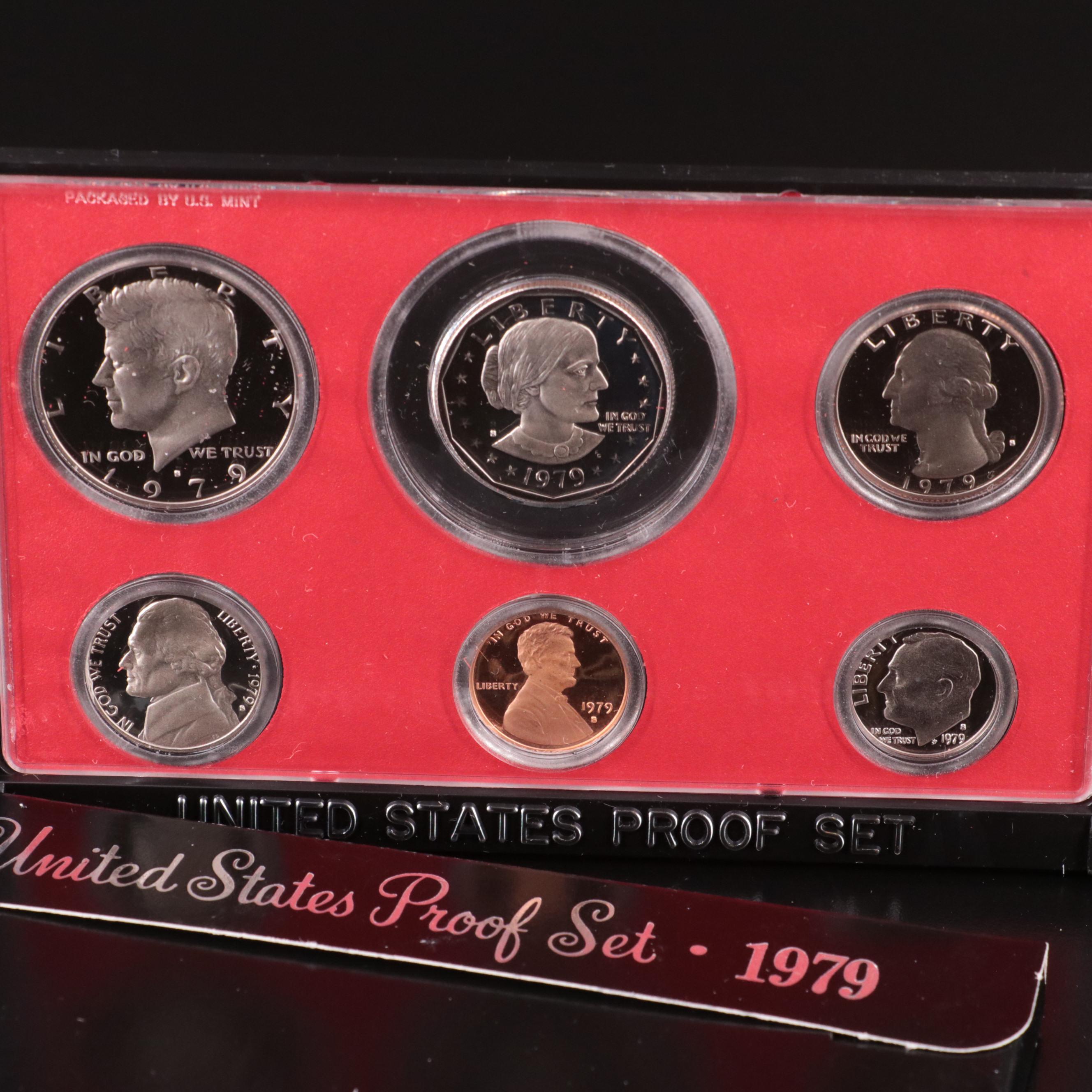 Sixteen U.S. Mint Proof Sets, 1970s