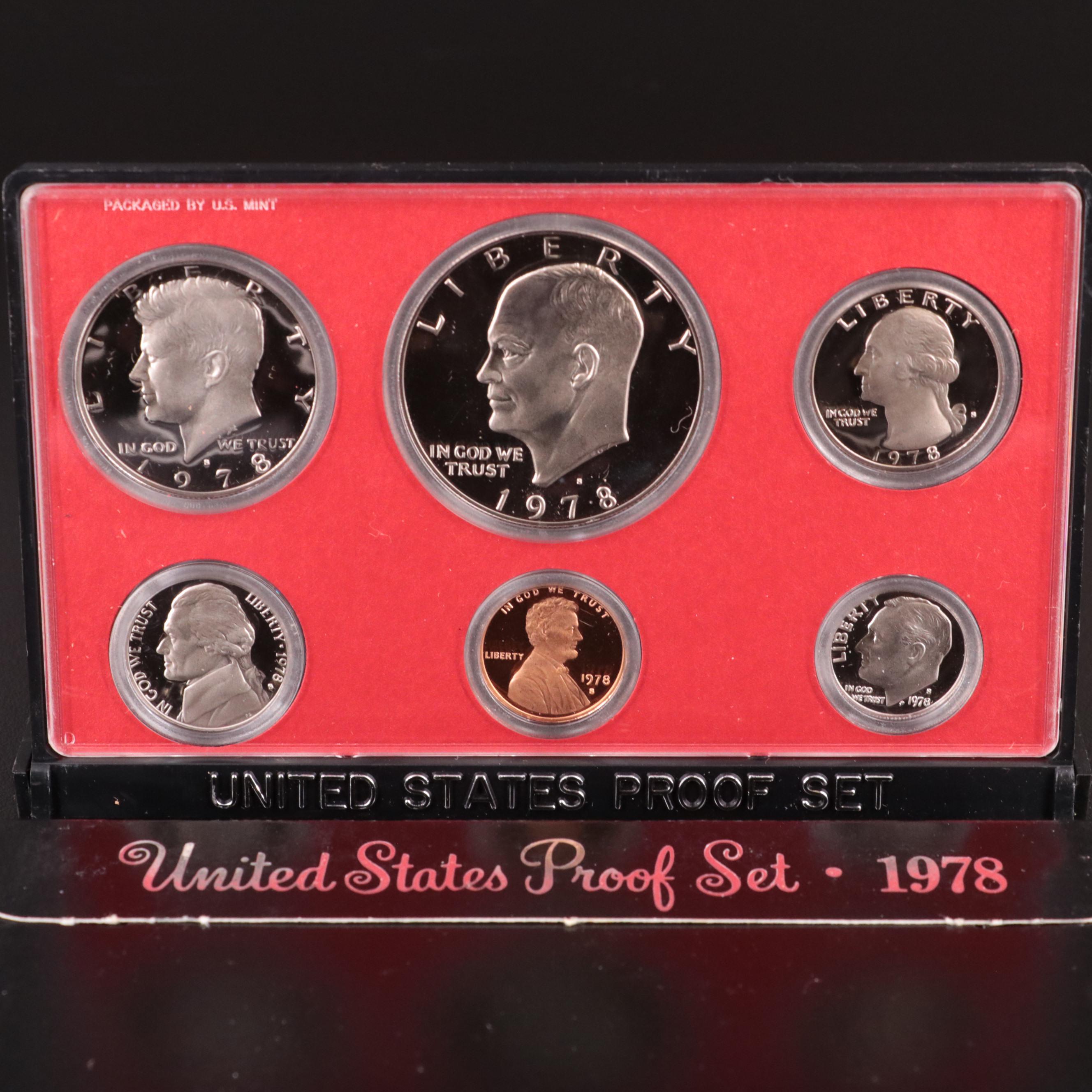 Sixteen U.S. Mint Proof Sets, 1970s