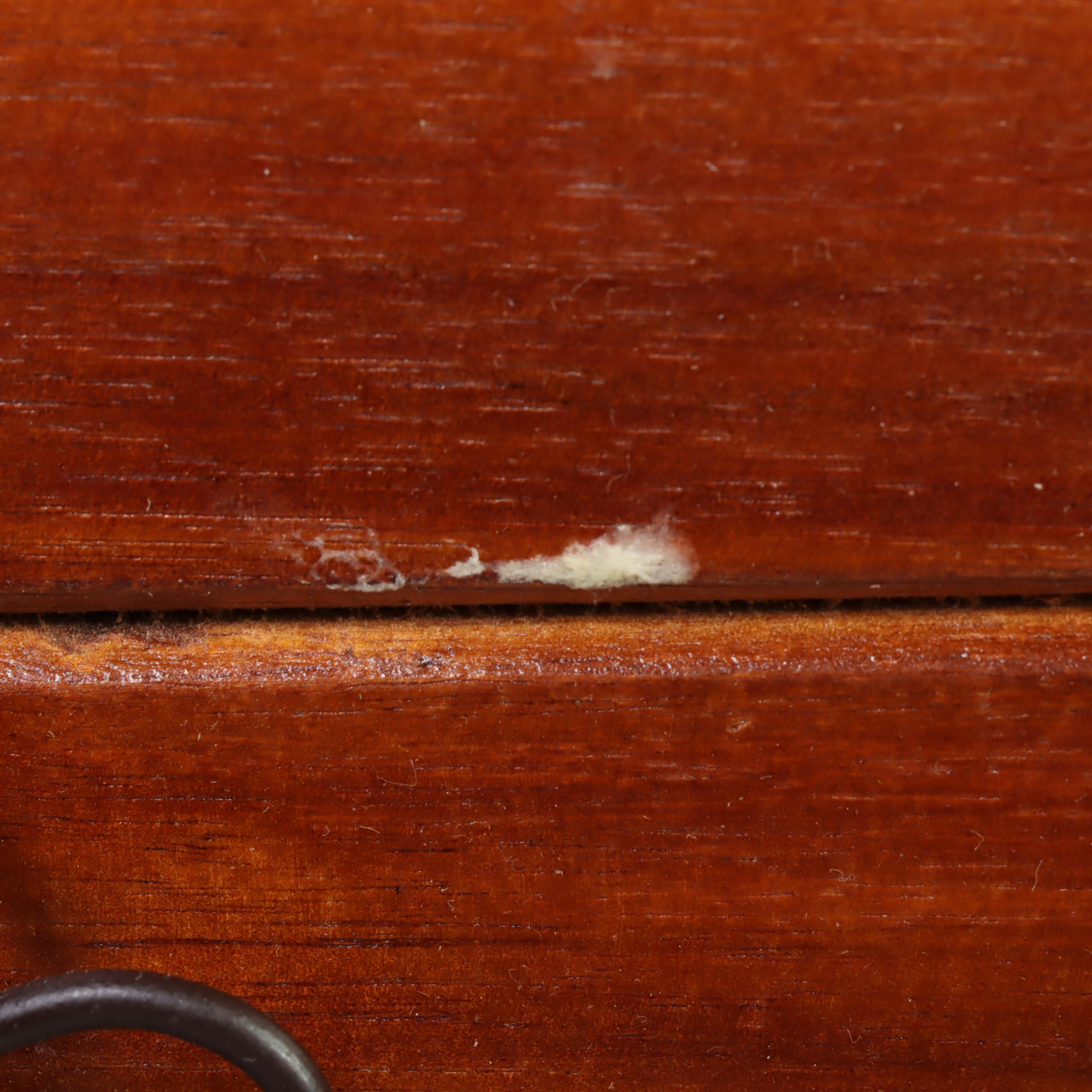 Contemporary Wood Slat and Openwork Metal Hall Table