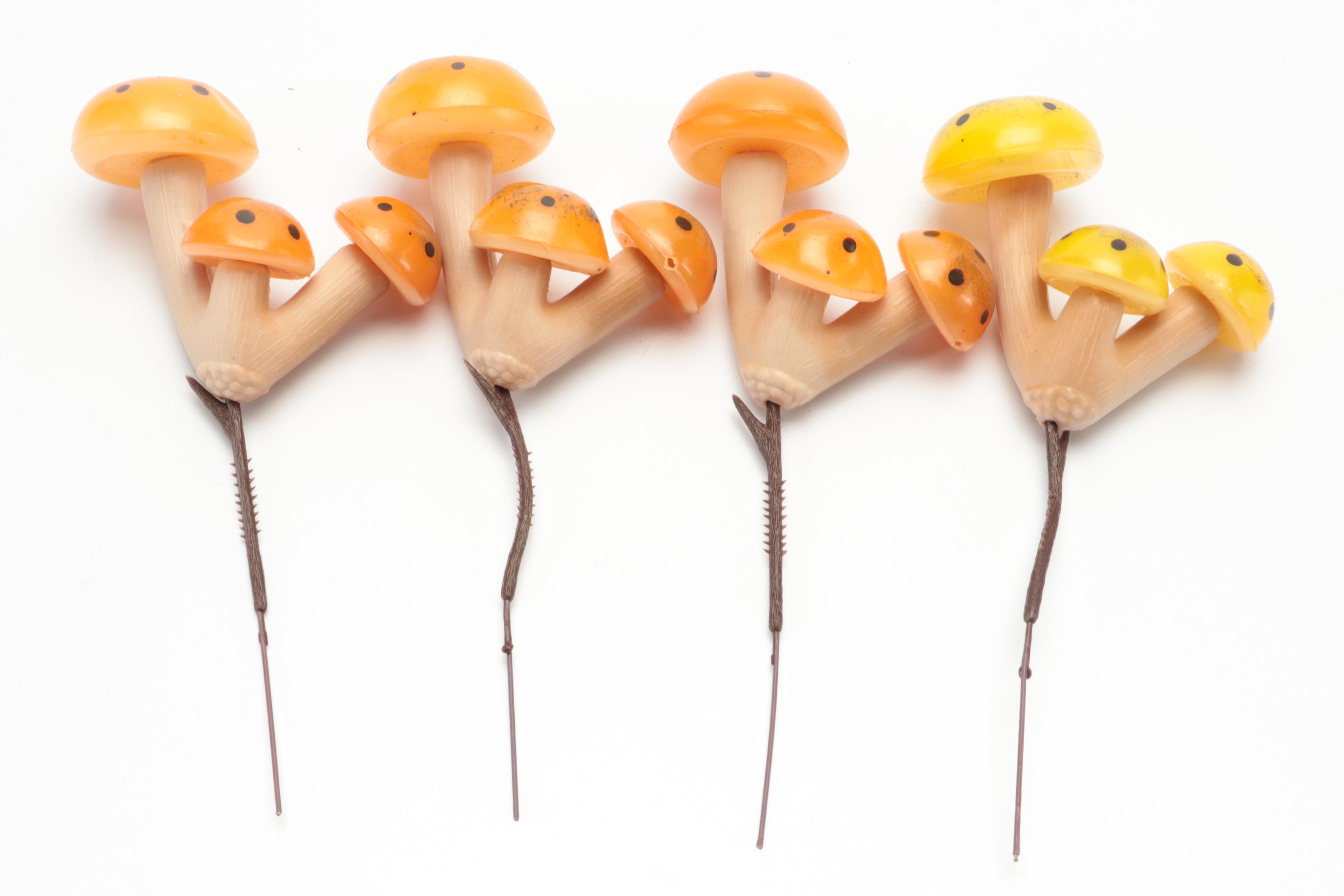 Gilner Californian Art Pottery Pixies with Mushroom Picks Collection