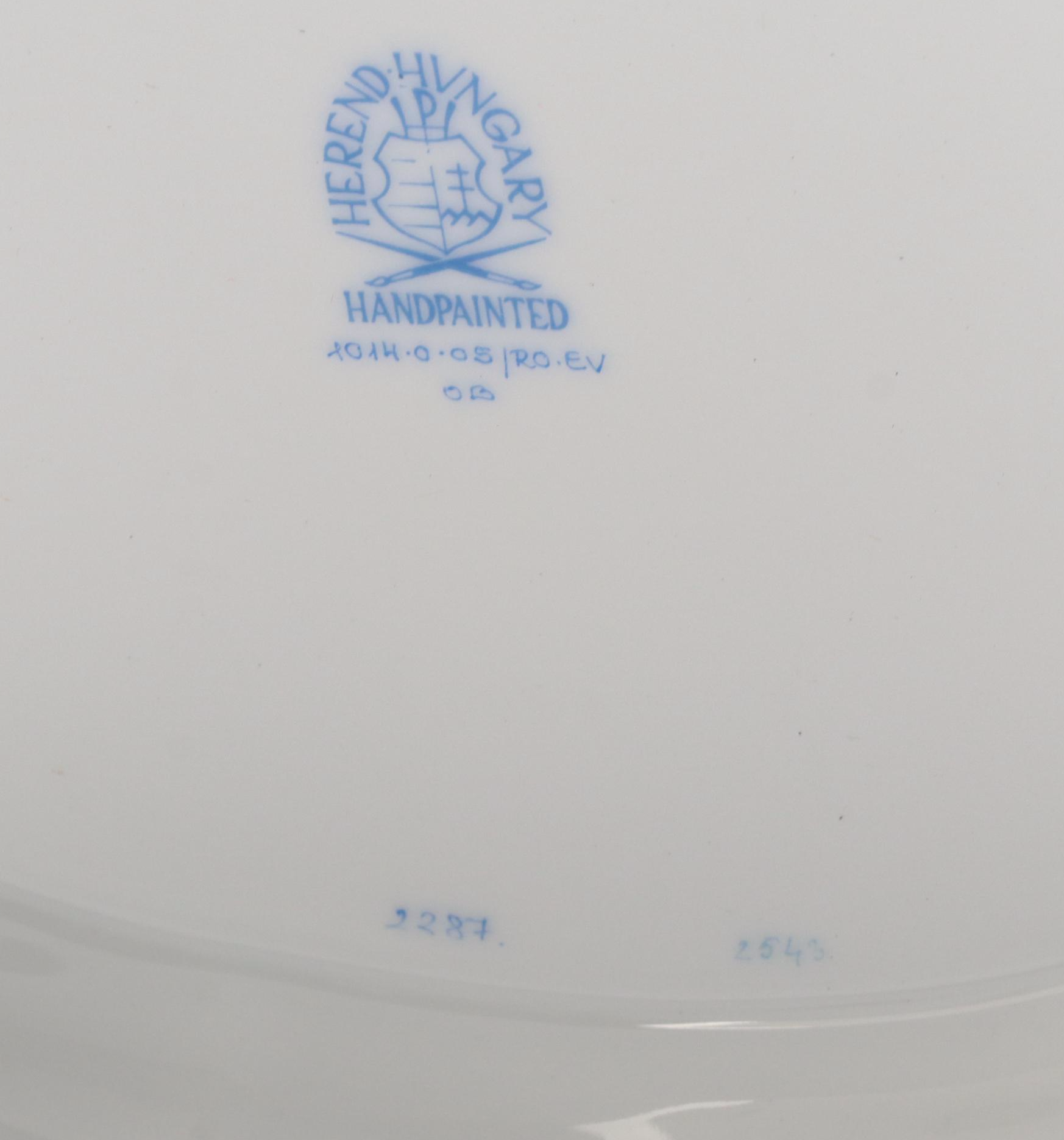 Herend Porcelain "Rothschild Bird" Oval Tureen with Lid, Mid to Late 20th C.