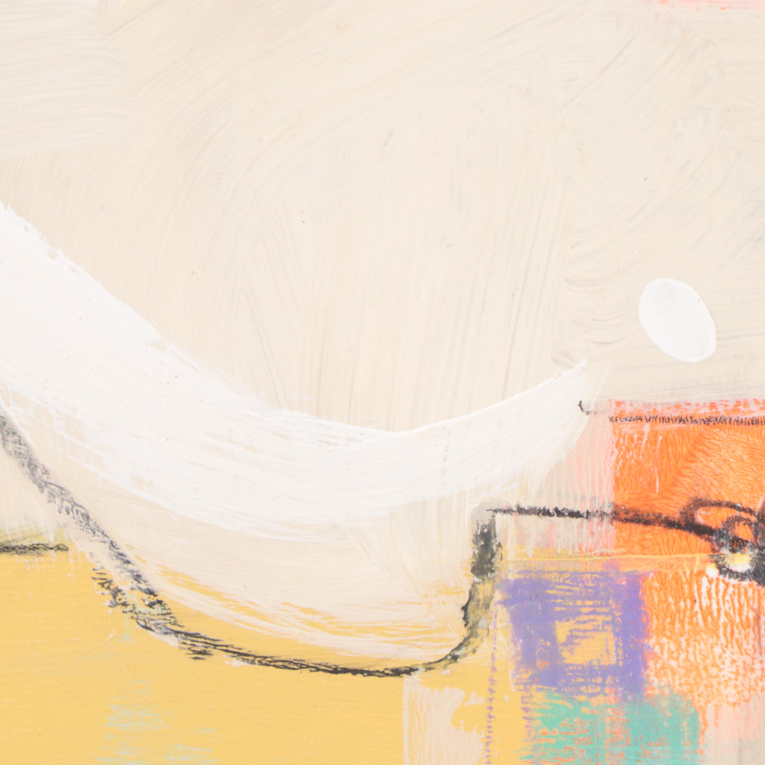 Ursula Brenner Abstract Mixed Media Painting, 21st Century