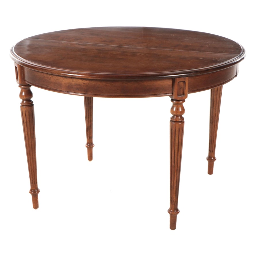 Louis XVI Style Fruitwood-Stained Extending Dining Table