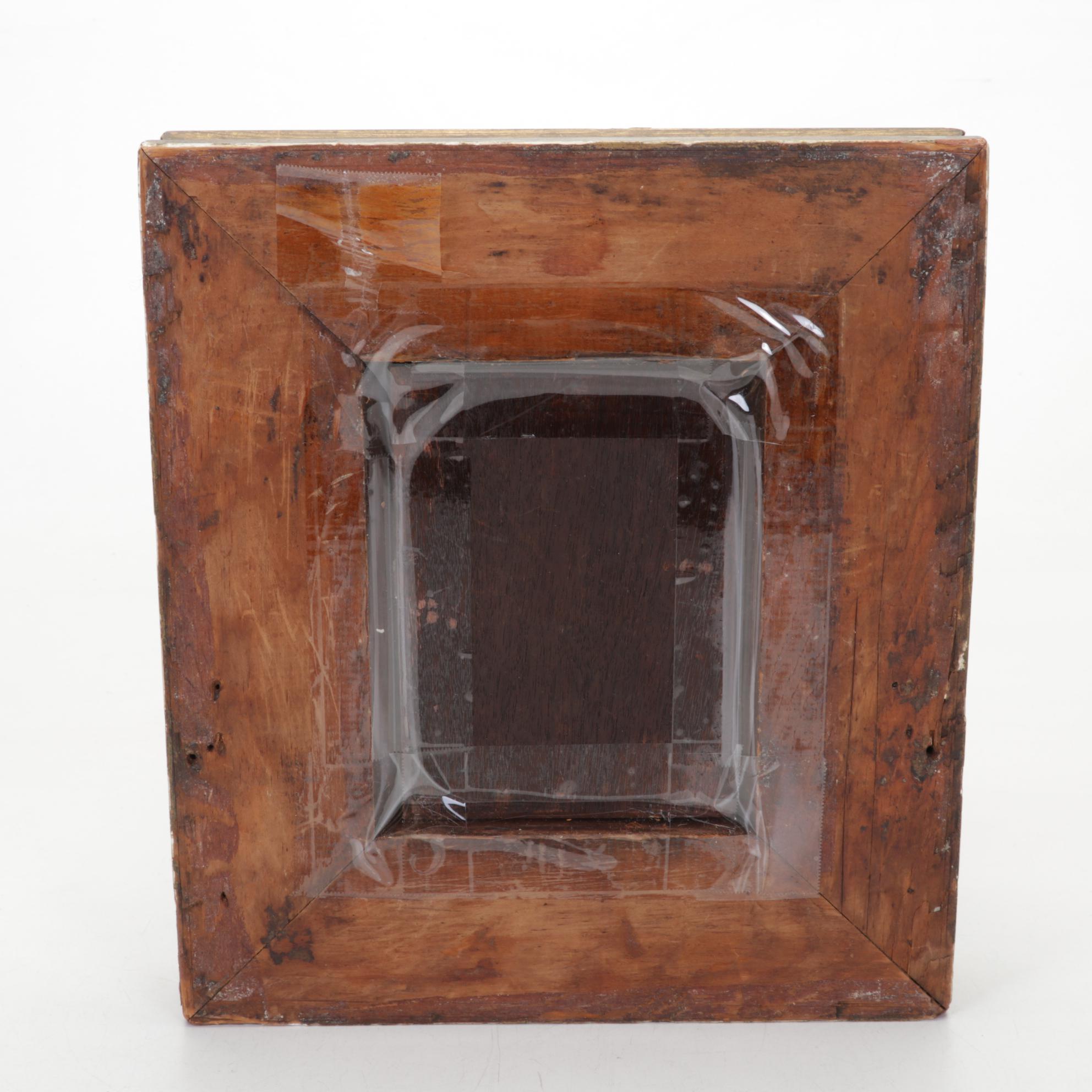 Domestic Scene Oil Painting of Parents and Child, 19th Century