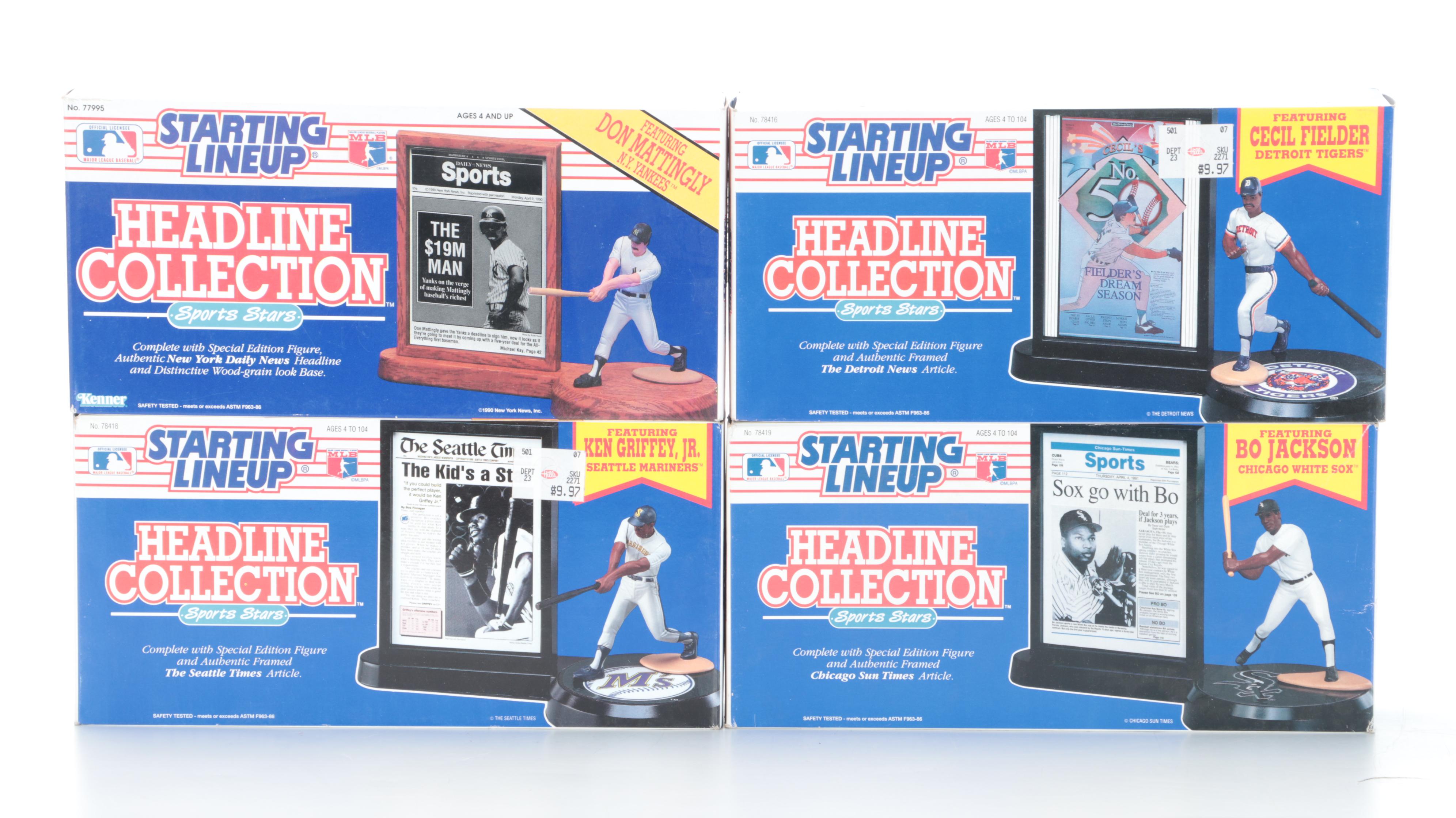 Sealed Starting Lineup Baseball Figures with Hank Aaron, Ty Cobb and More