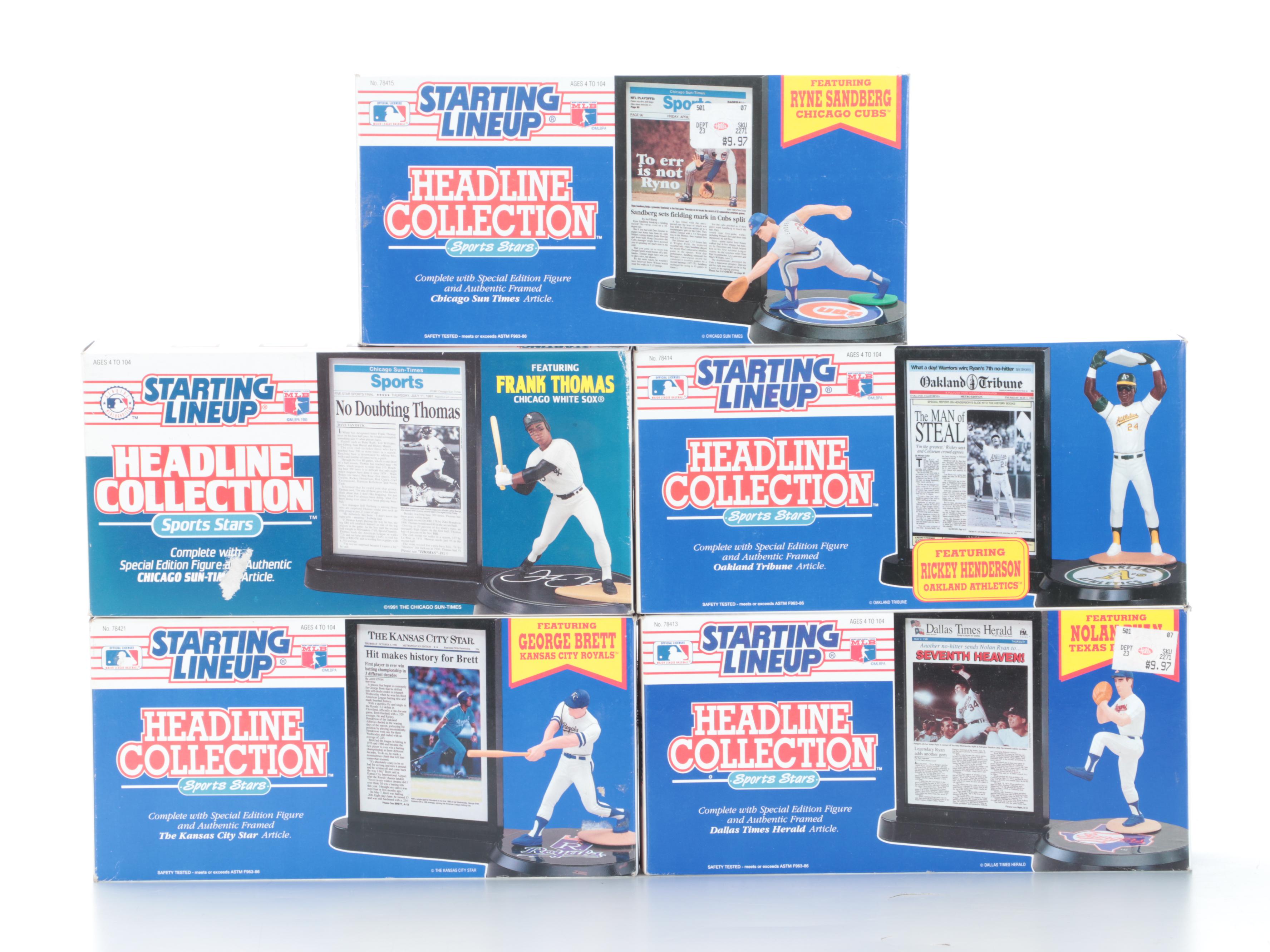 Sealed Starting Lineup Baseball Figures with Hank Aaron, Ty Cobb and More