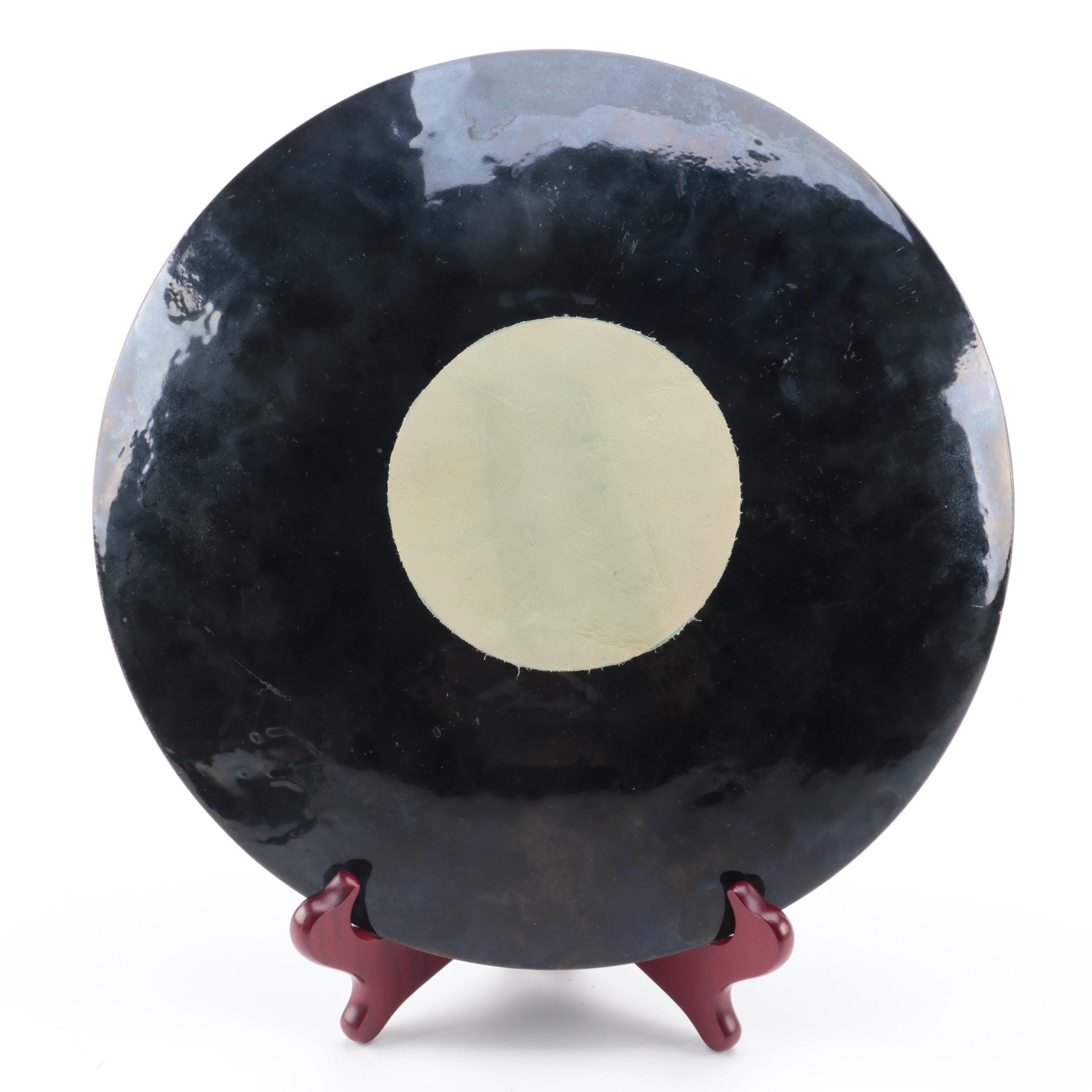 Mid Century Modern Style Enameled Plates, Mid to Late 20th Century