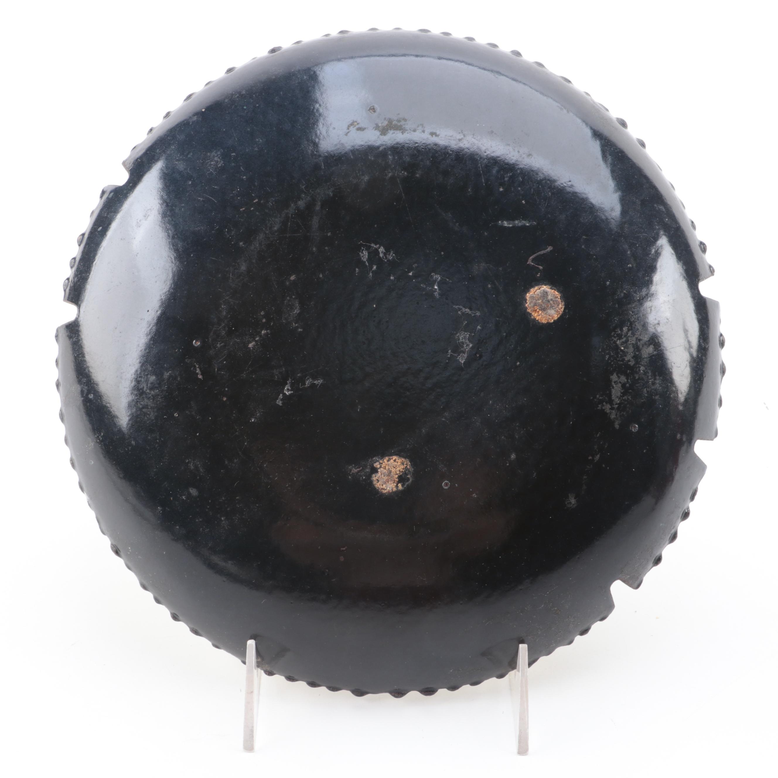 Mid Century Modern Style Enameled Plates, Mid to Late 20th Century