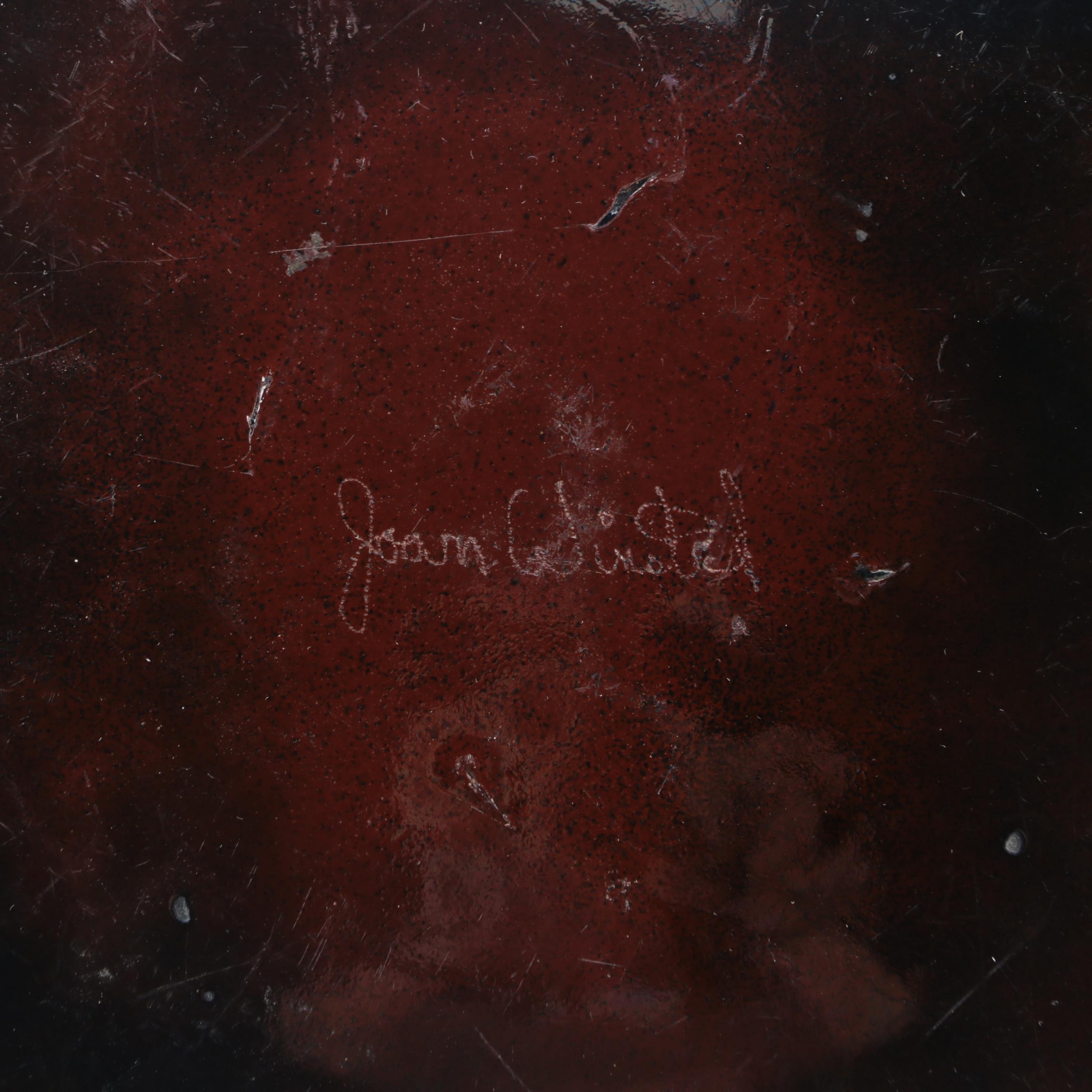 Mid Century Modern Style Enameled Plates, Mid to Late 20th Century