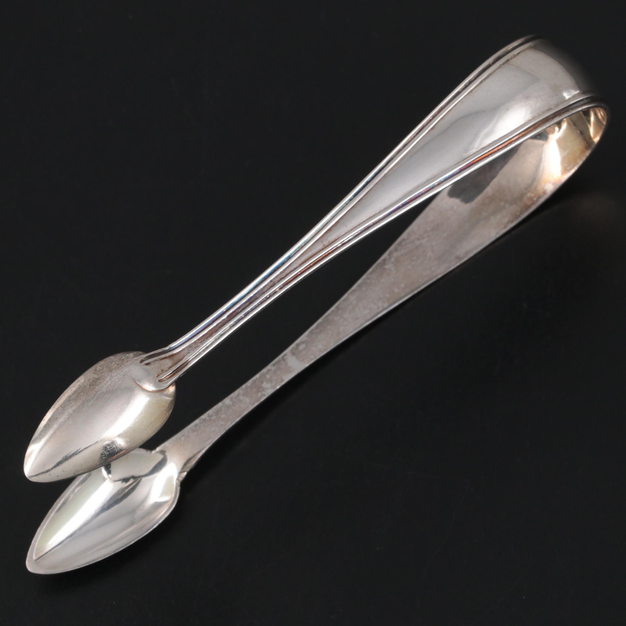 Dutch 833 Silver Demitasse Spoons with Strainer and Tongs in Burl Wood Case