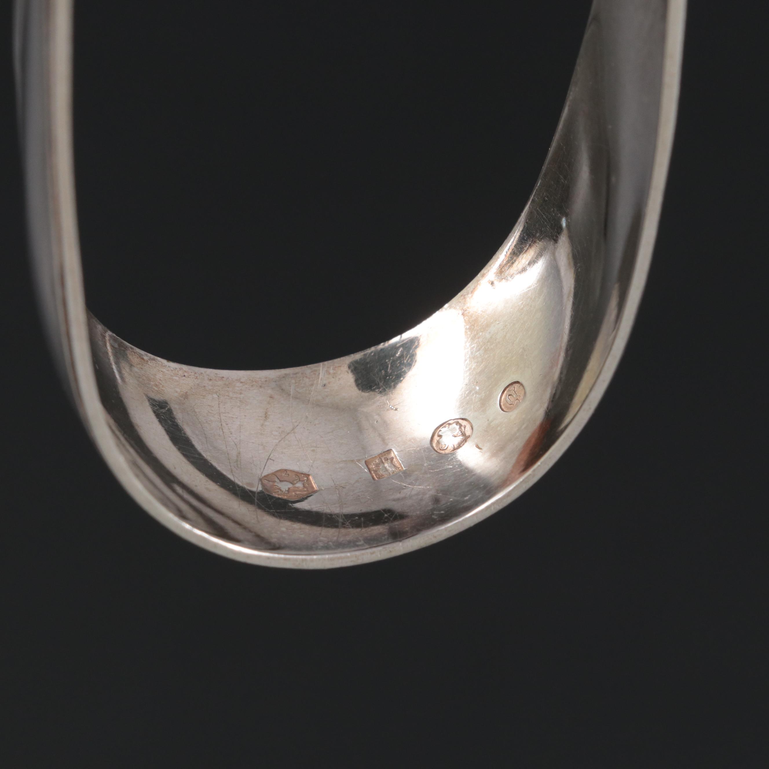 Dutch 833 Silver Demitasse Spoons with Strainer and Tongs in Burl Wood Case