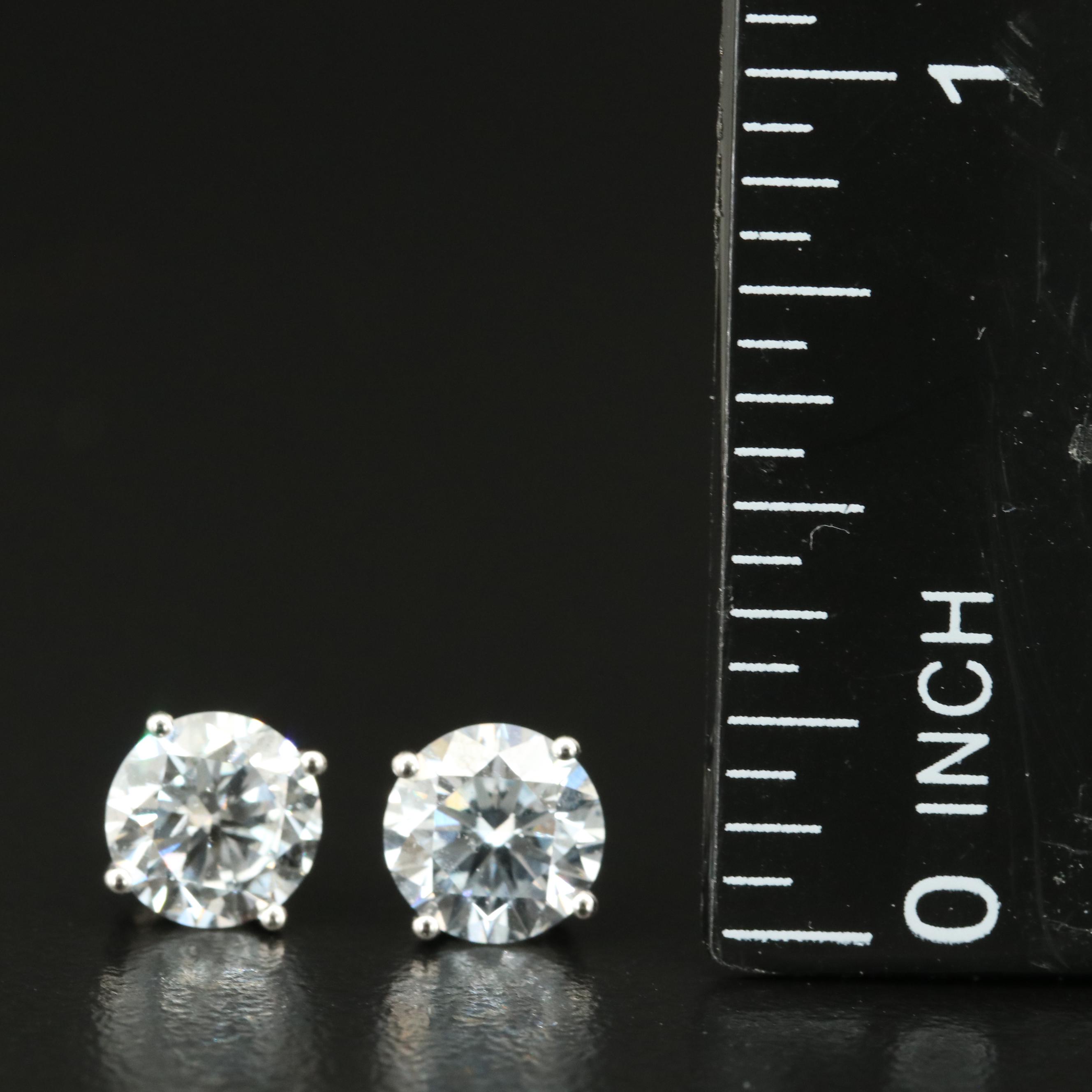 14K 2.00 CTW Lab Grown Diamond Stud Earrings