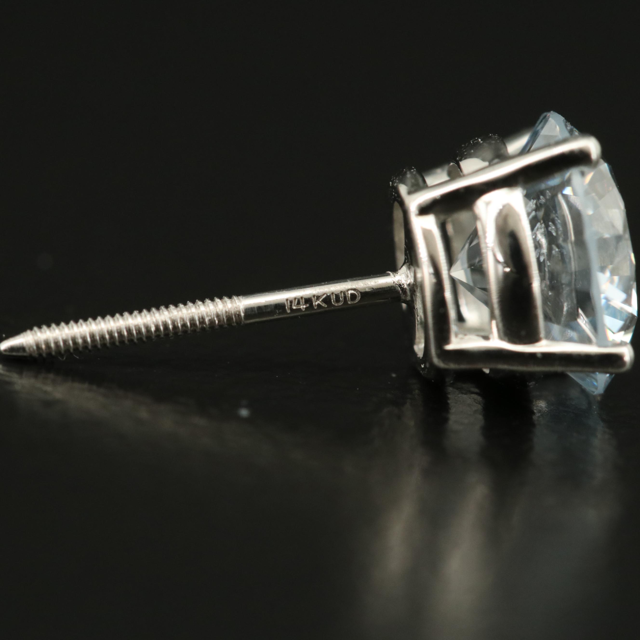 14K 2.00 CTW Lab Grown Diamond Stud Earrings