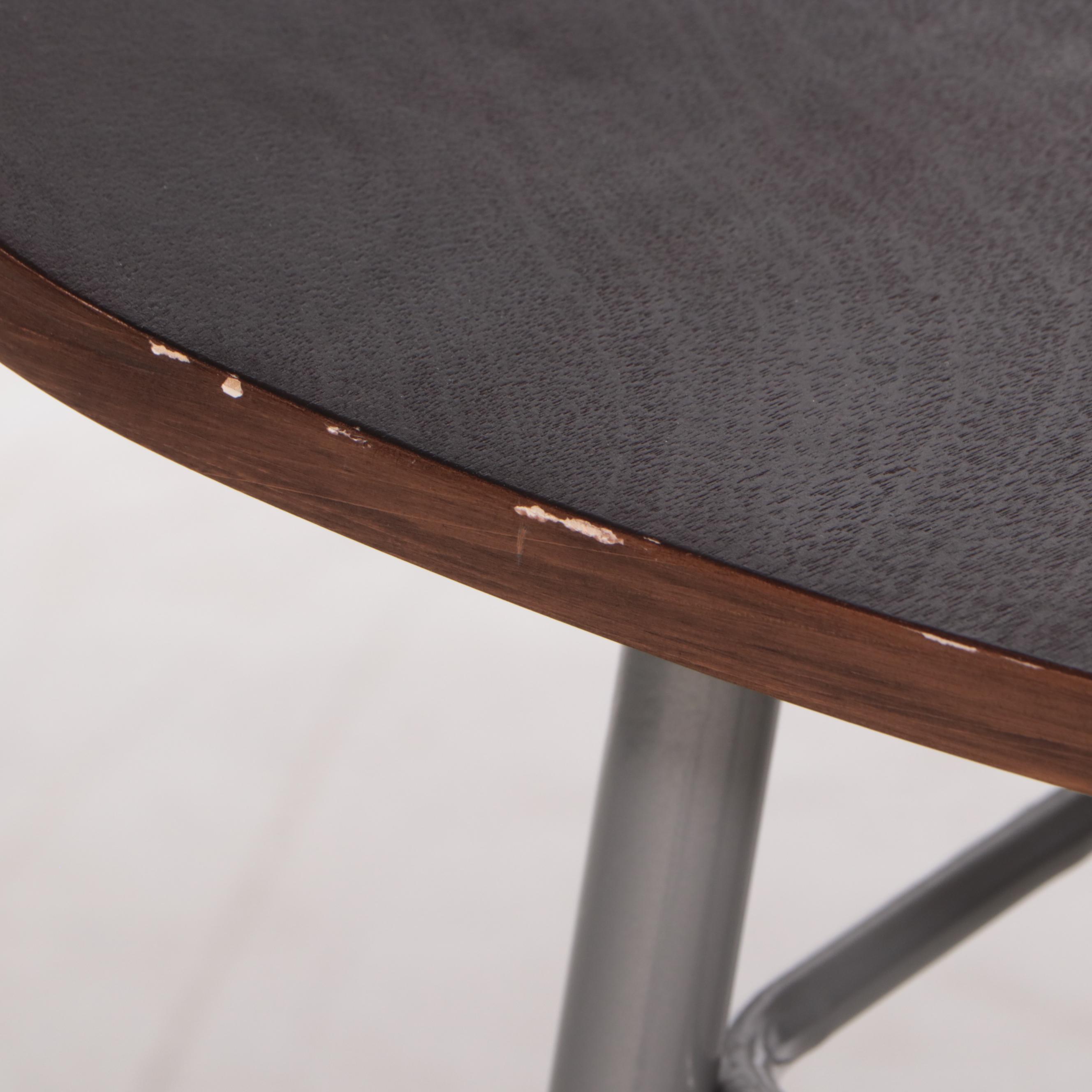 Pair of At Home Modernist Style Swivel Bar Stools