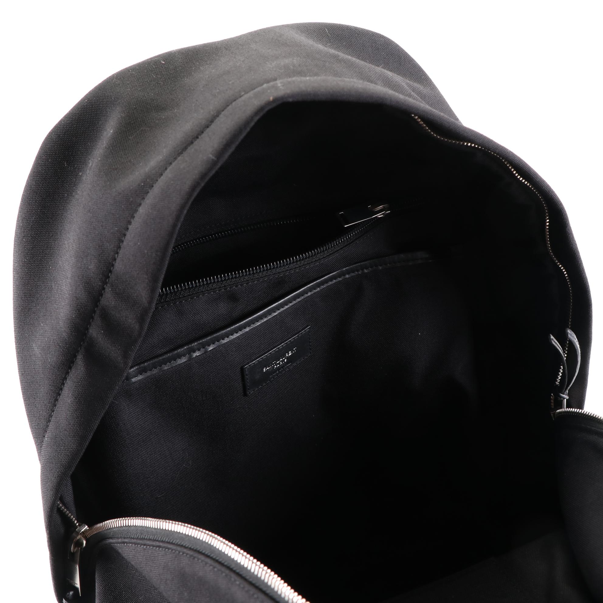 Saint Laurent City Backpack in Gold Star Embellished Black Canvas