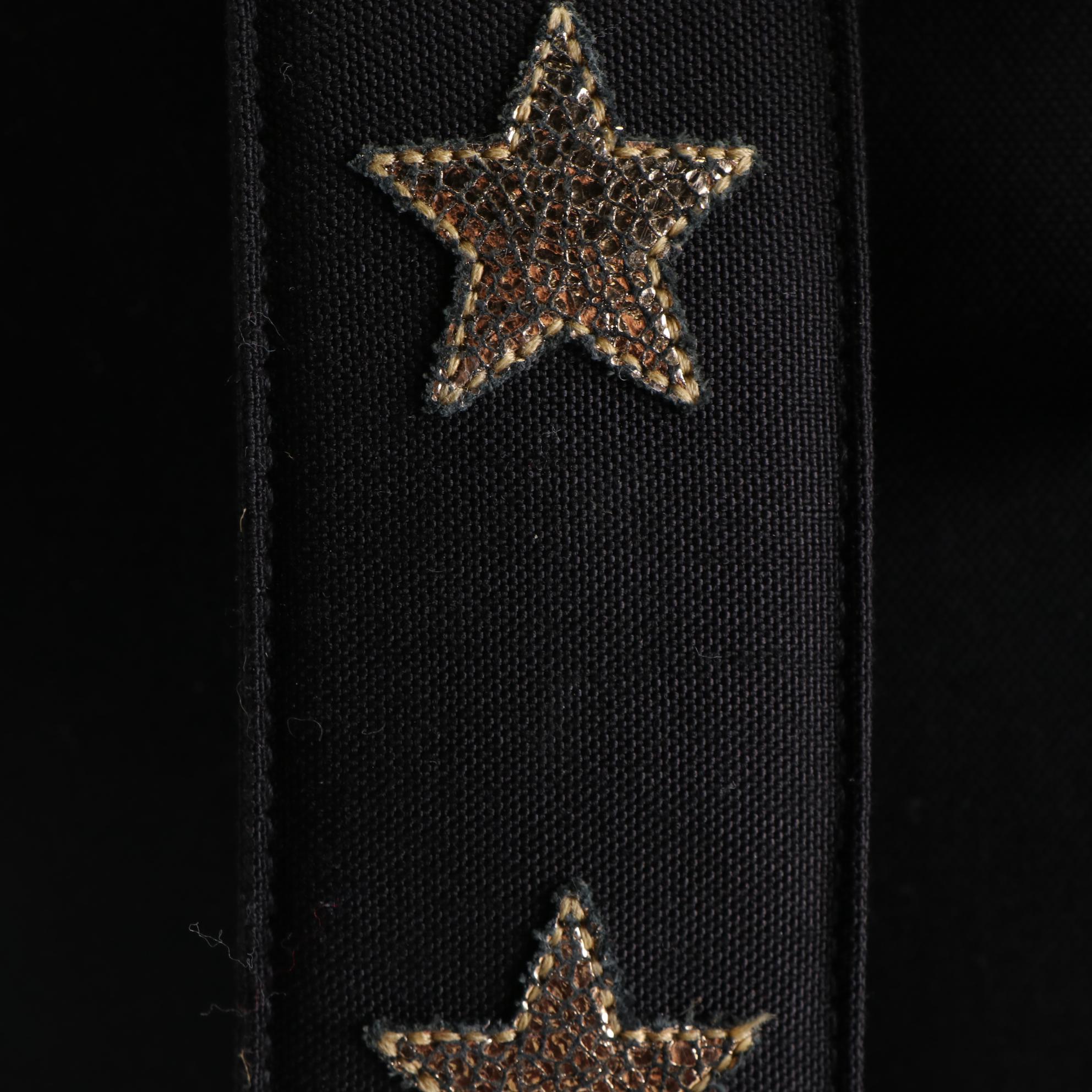 Saint Laurent City Backpack in Gold Star Embellished Black Canvas