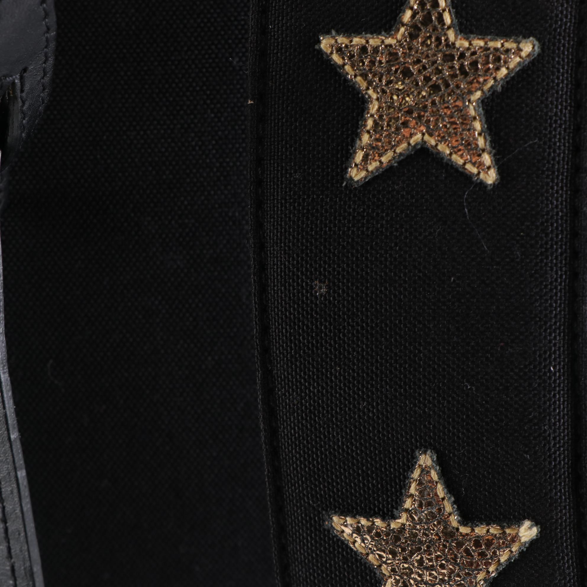 Saint Laurent City Backpack in Gold Star Embellished Black Canvas