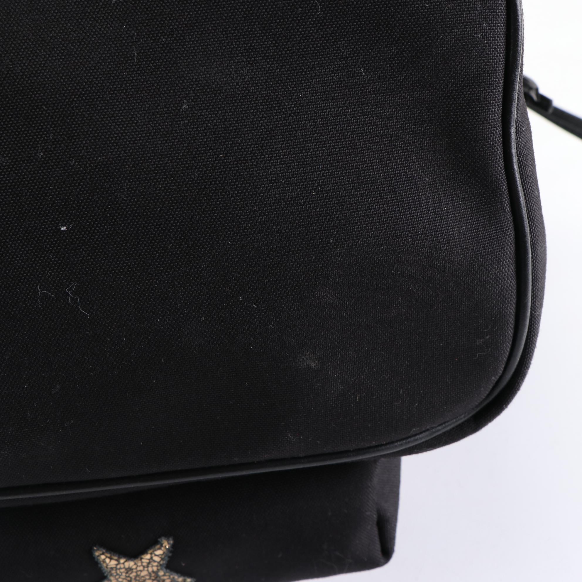 Saint Laurent City Backpack in Gold Star Embellished Black Canvas