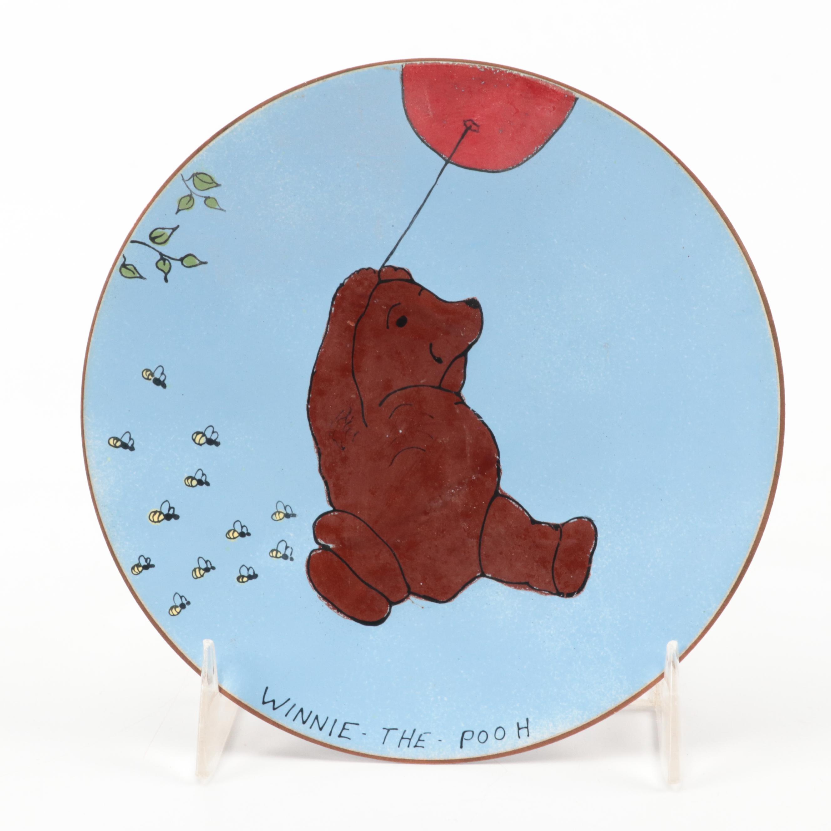 Annemarie Davidson and Other Enameled Plates, Mid to Late 20th Century