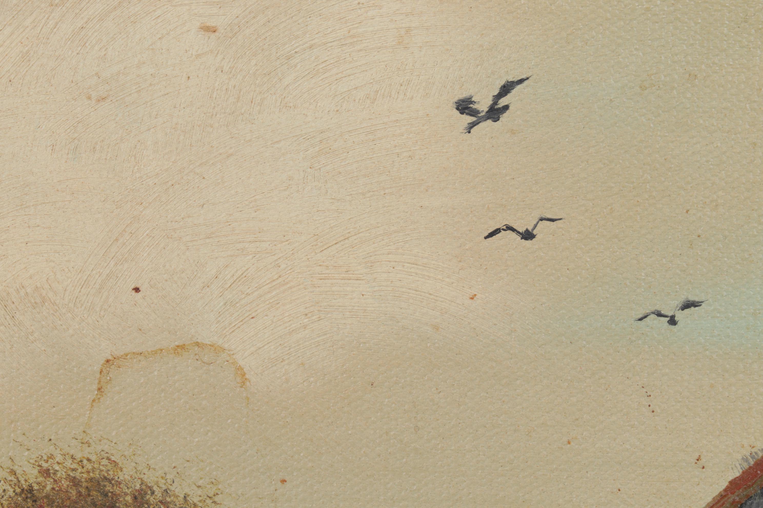 G. Morgan Oil Painting of Rock City Barn Advertisement, 1987