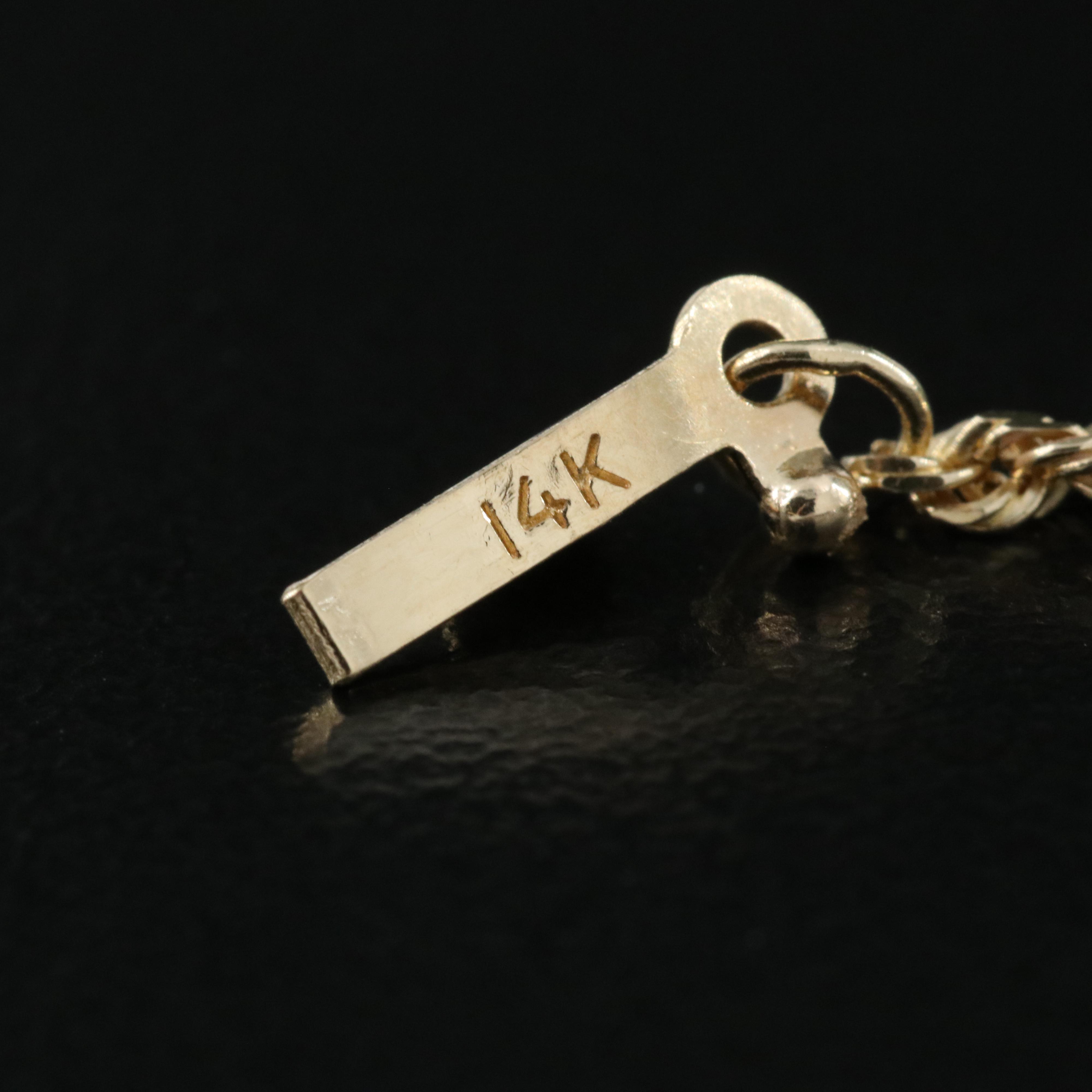 14K Rope Chain Necklace