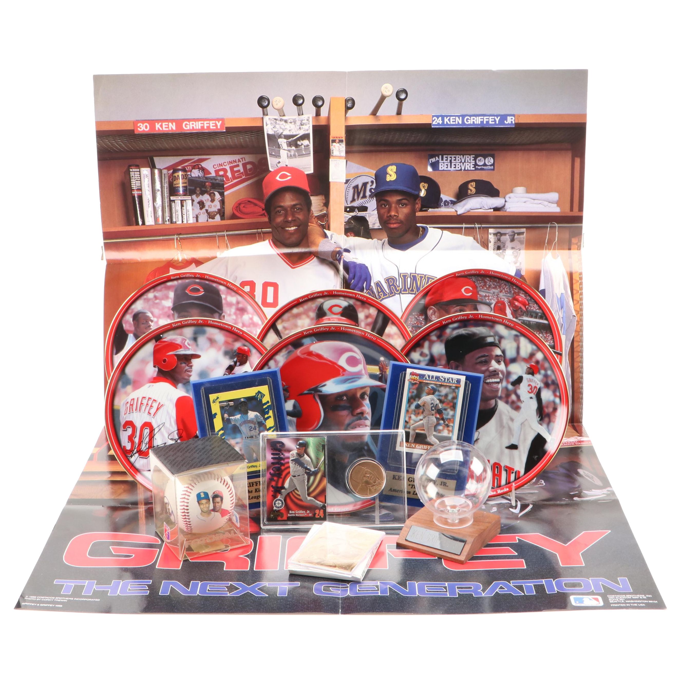 Ken Griffey Jr. Commemorative Baseball, Bradford Exchange Plates and More