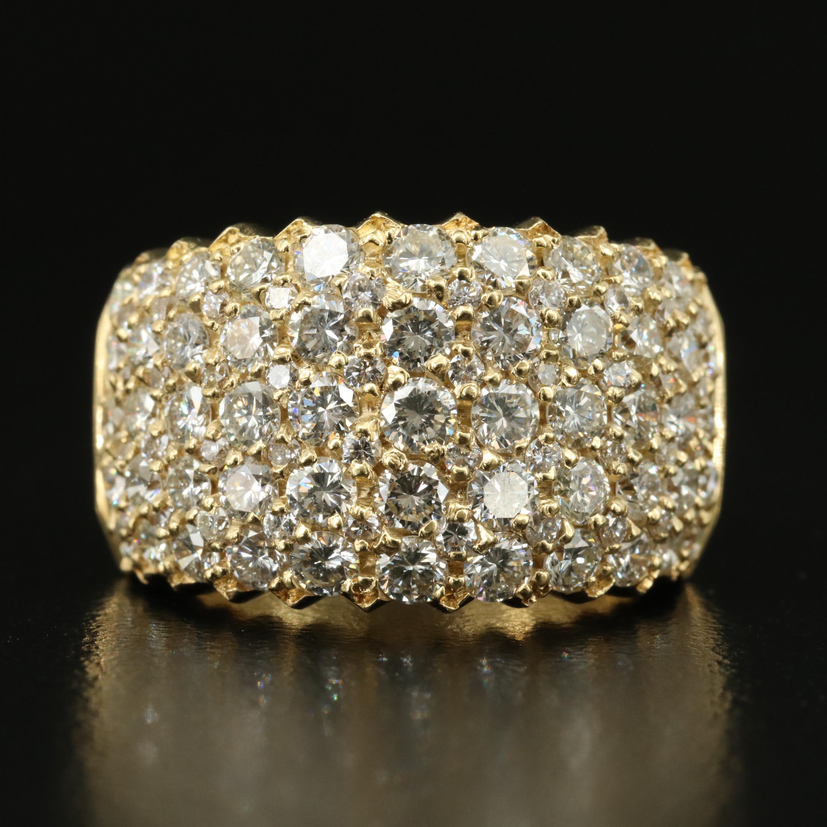 18K 3.08 CTW Diamond Dome Ring