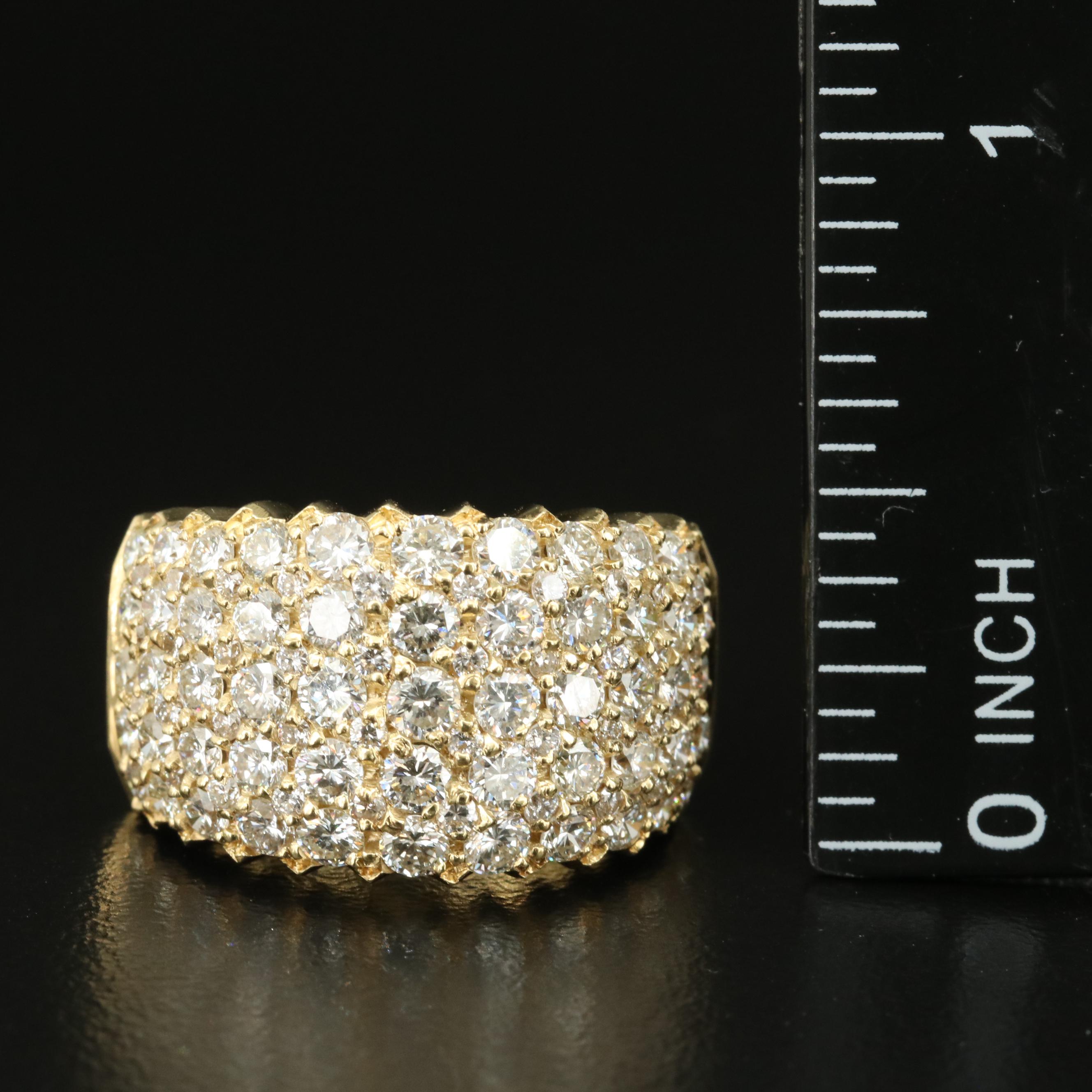 18K 3.08 CTW Diamond Dome Ring