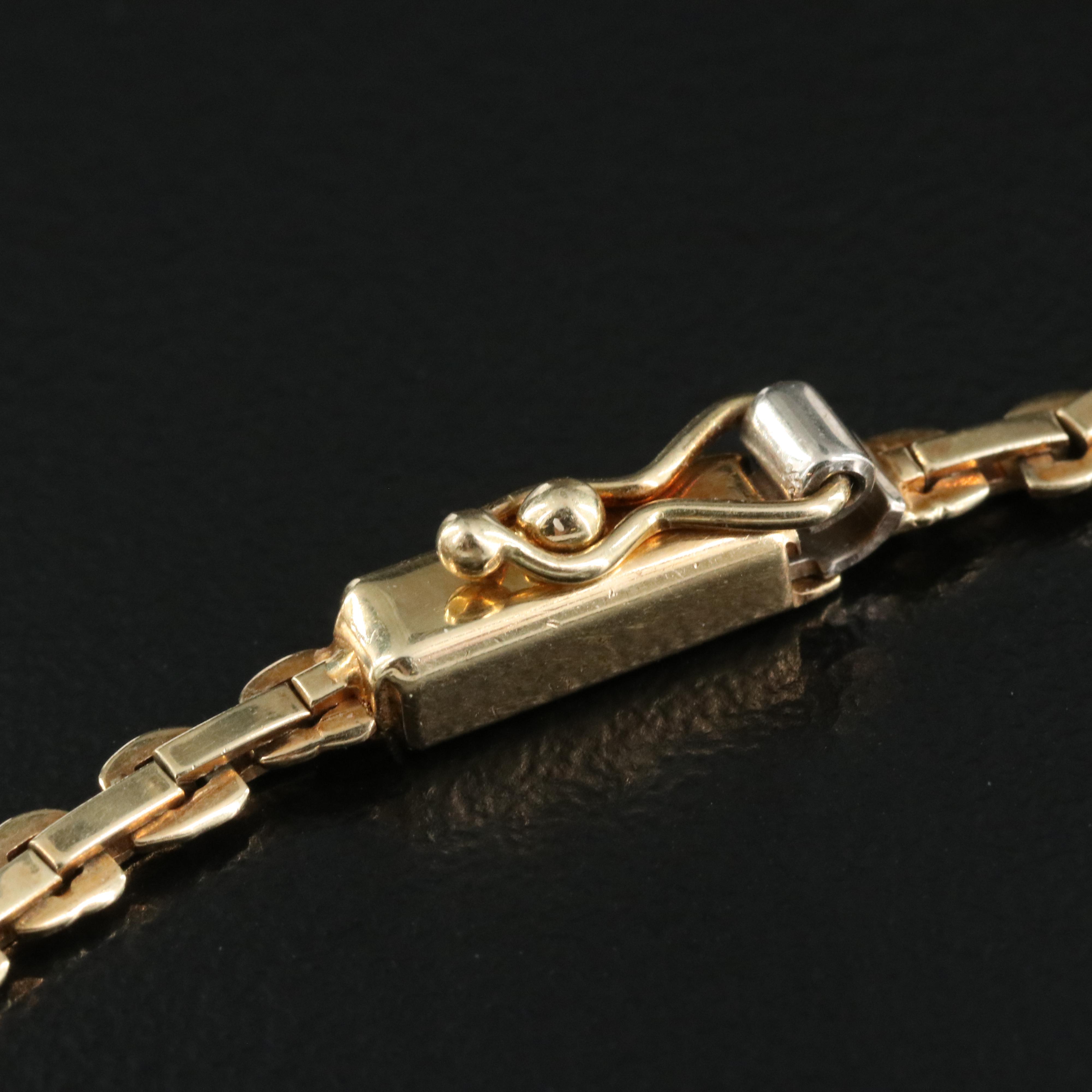 Italian 14K Tri-Color Gold Fringe Necklace