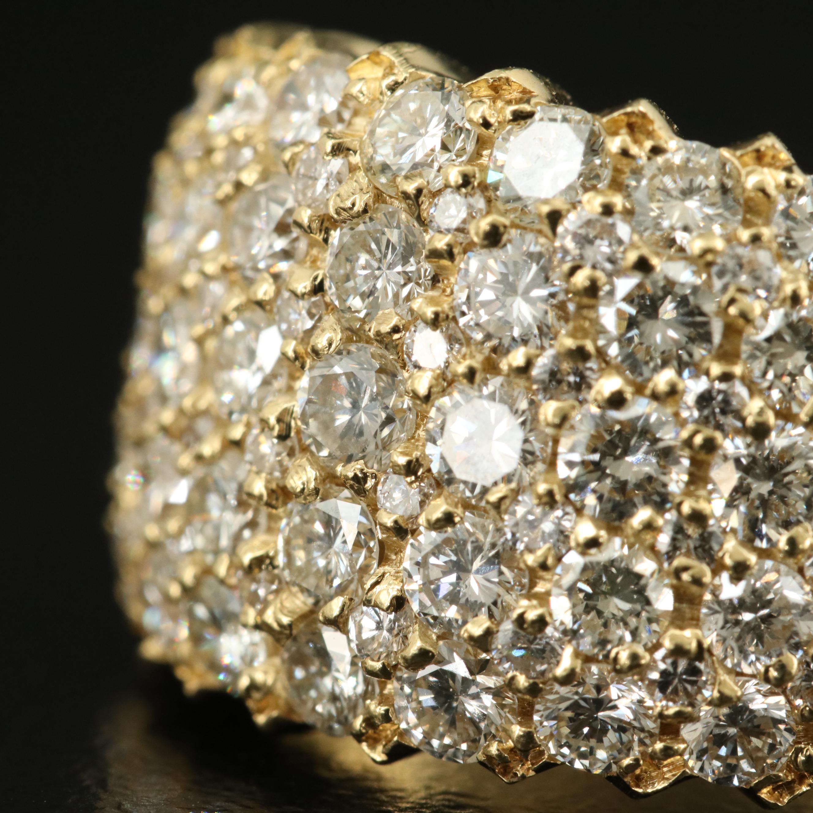 18K 3.08 CTW Diamond Dome Ring