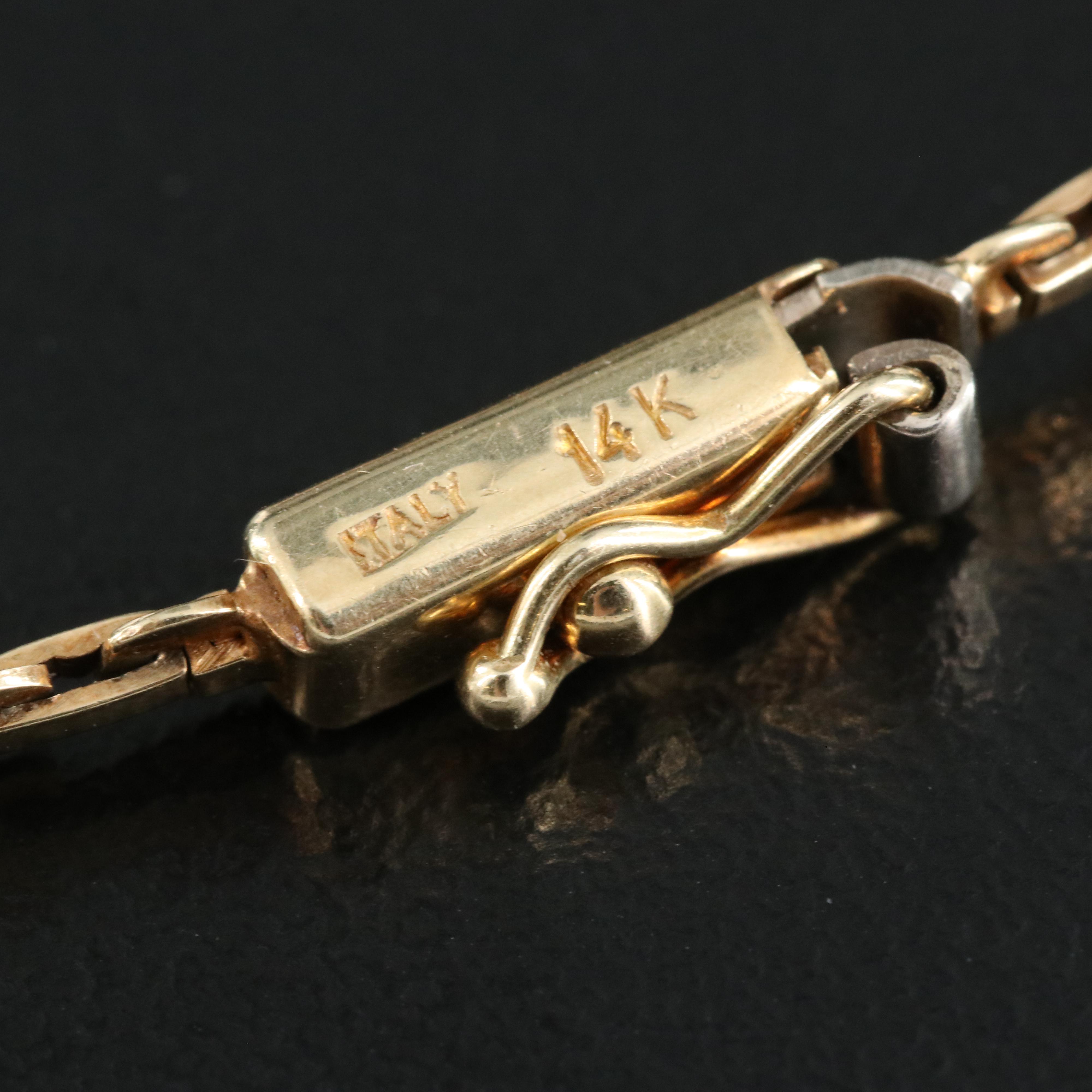 Italian 14K Tri-Color Gold Fringe Necklace