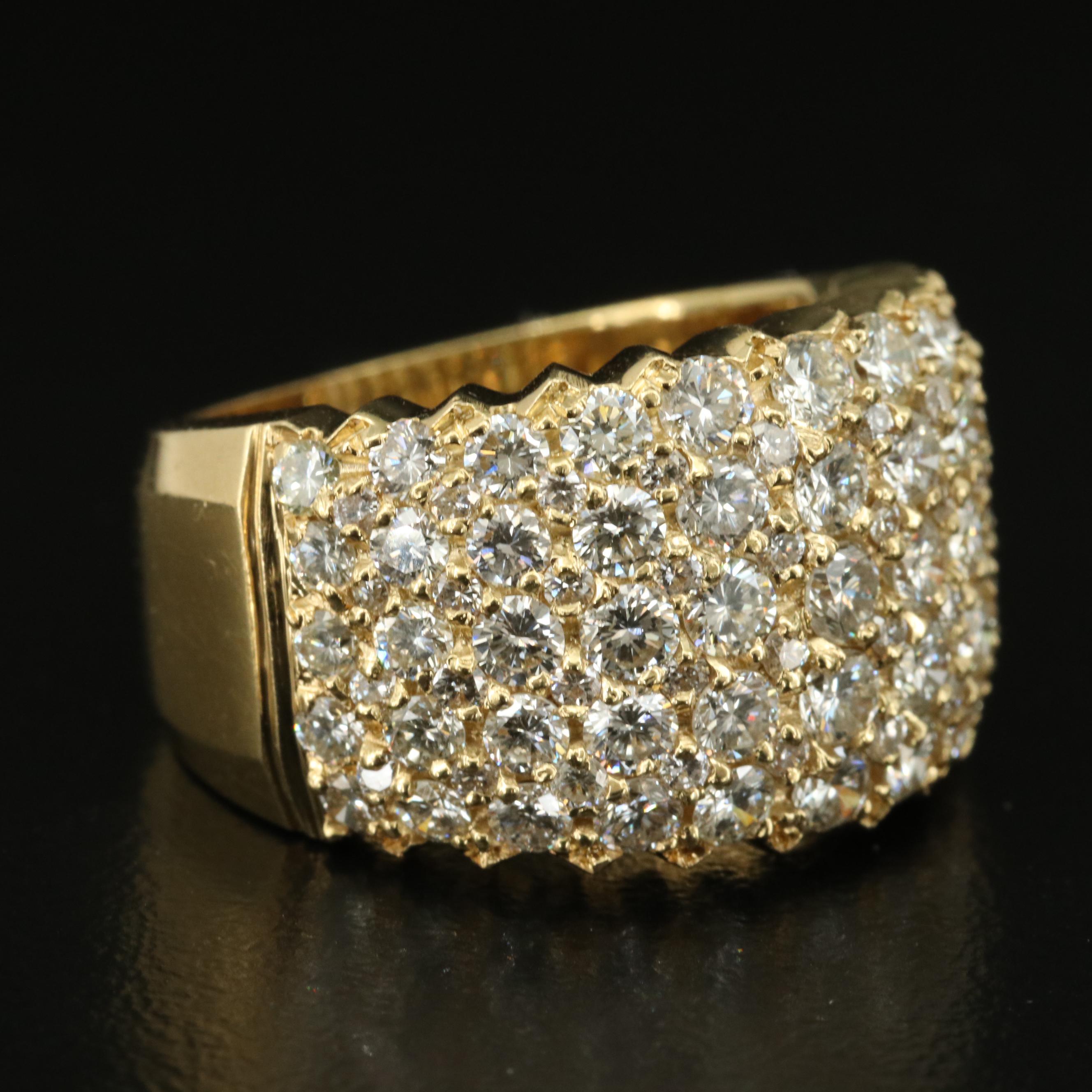 18K 3.08 CTW Diamond Dome Ring