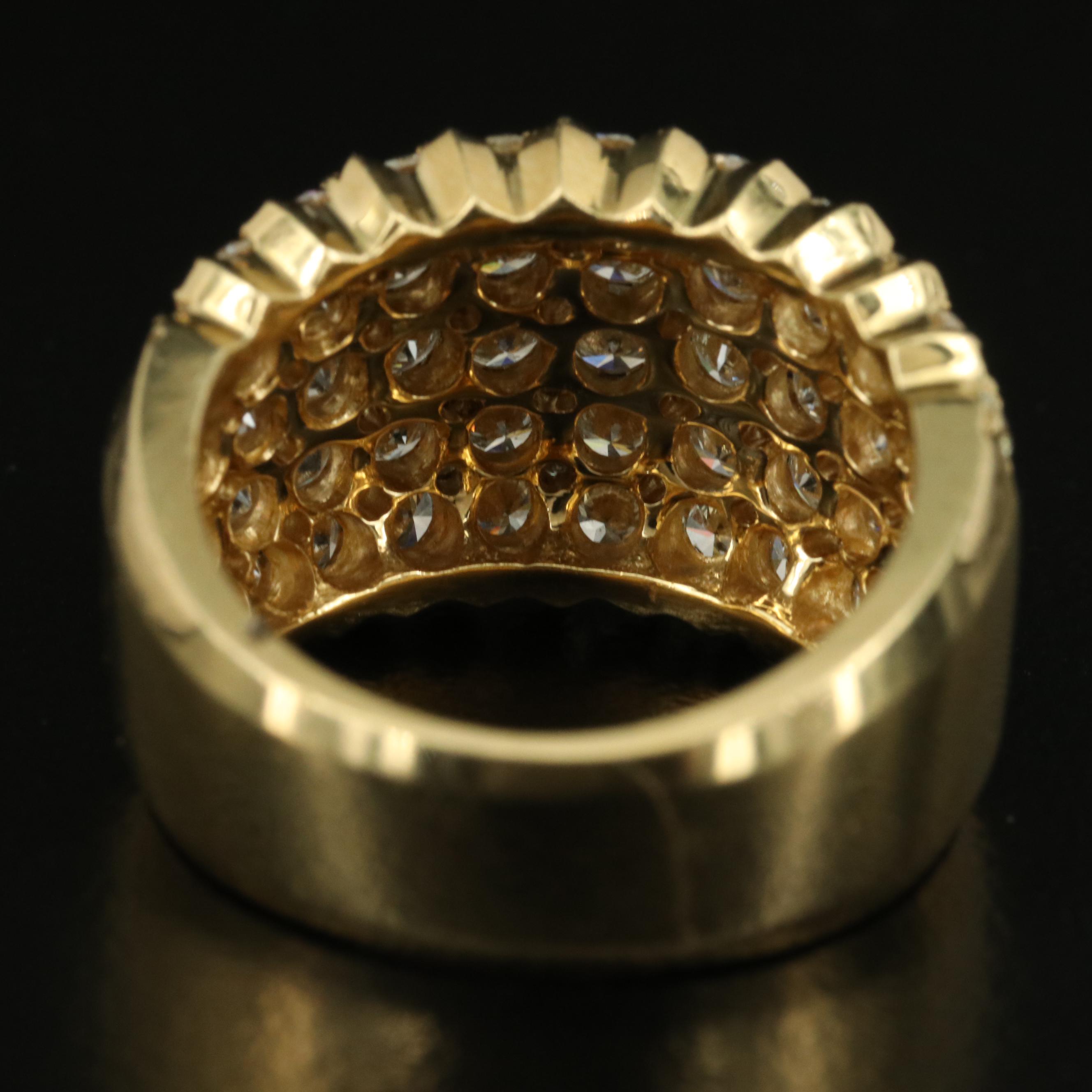 18K 3.08 CTW Diamond Dome Ring