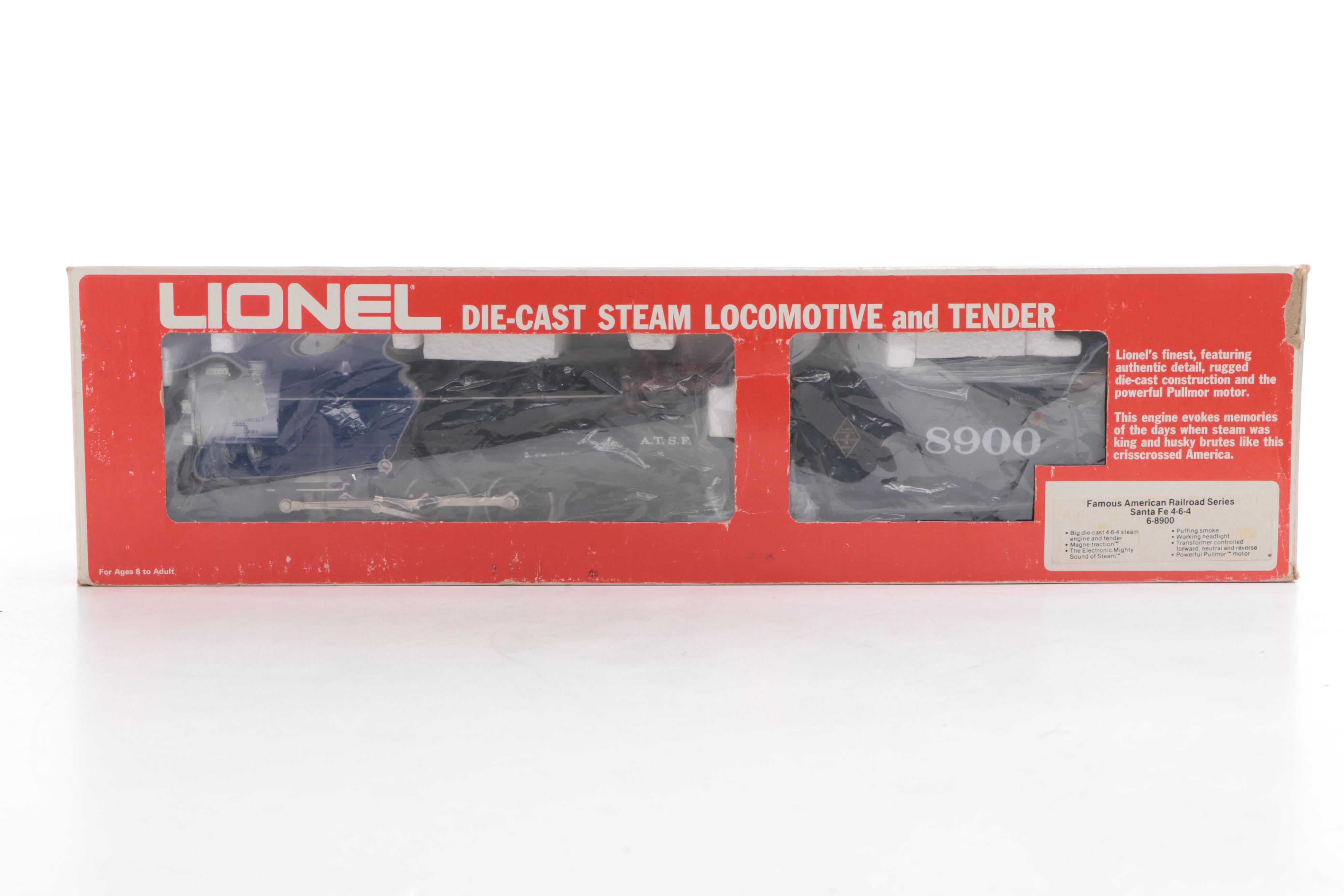 Lionel Santa Fe Locomotive and Tender with K-Line Electric Train