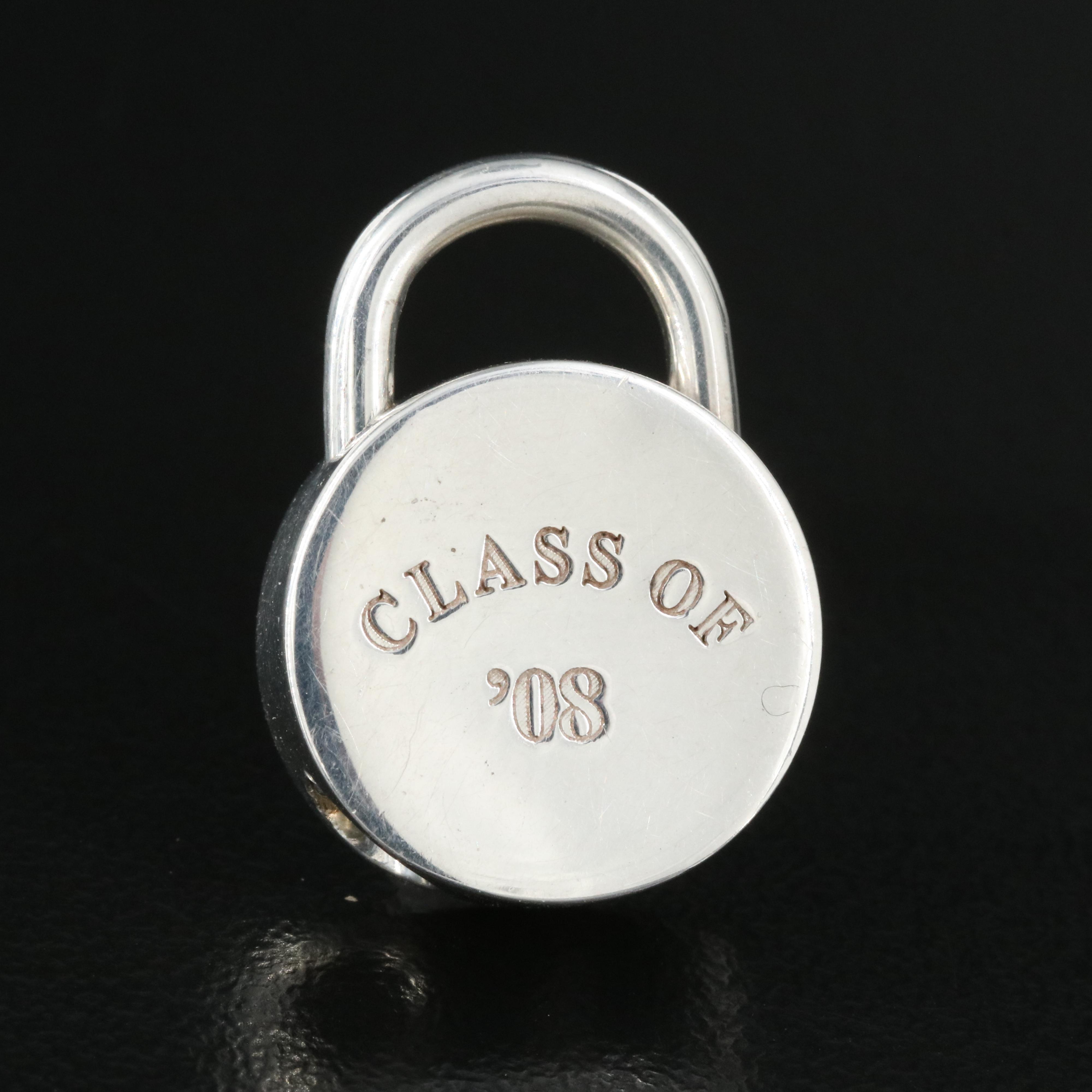 Tiffany & Co. Sterling "Class of '08" Lock Pendant
